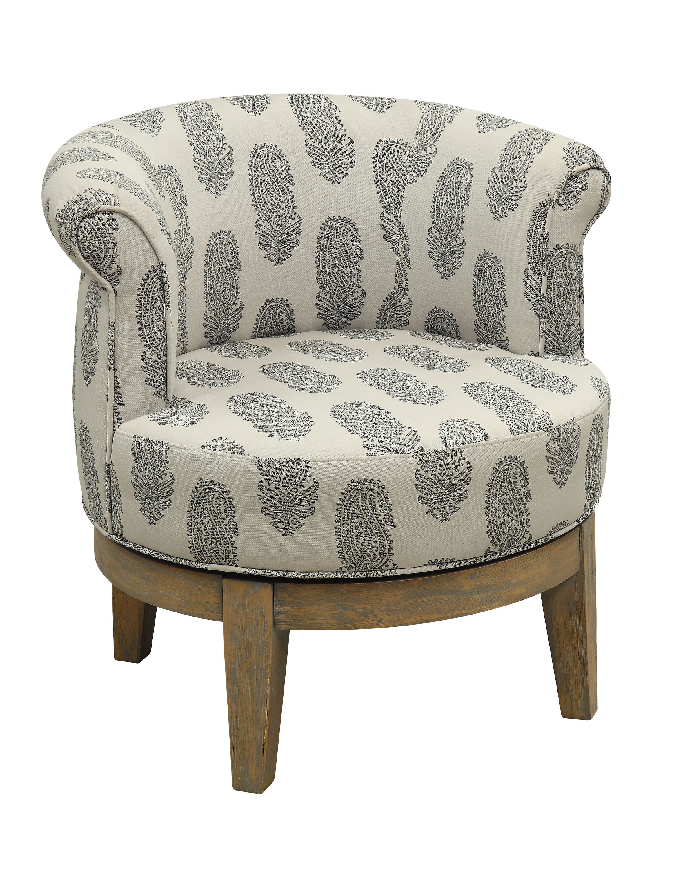 Coast to Coast 96540 Traditional Polyester Upholstered Swivel Side Chair (Wood Frame)