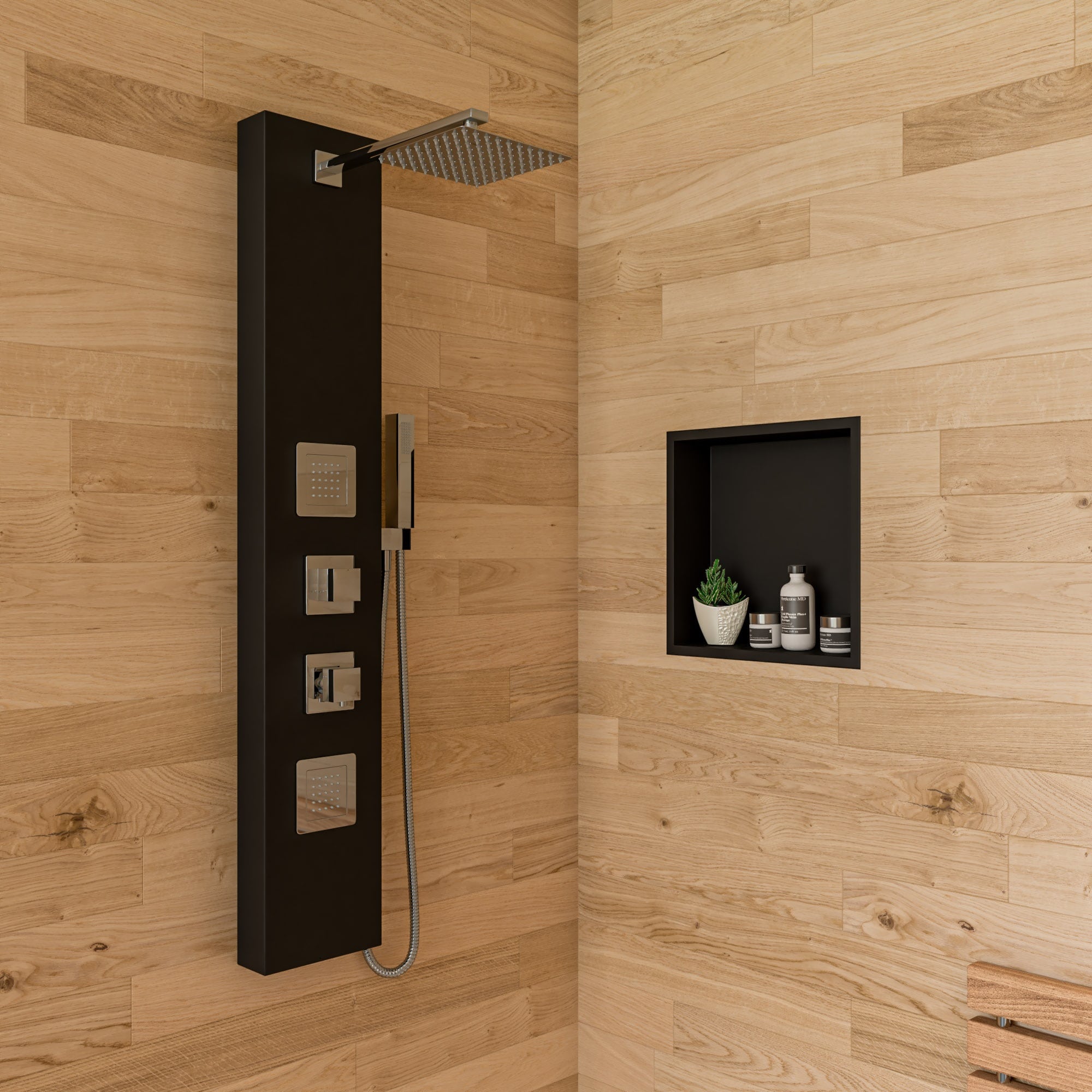 ALFI ABSP65B Showerhead-Bar-Panels - View #2