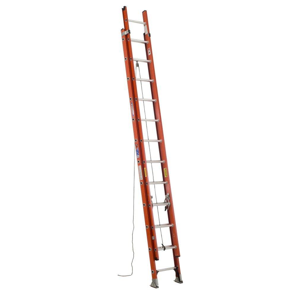 Werner D6224-2 D6200-2 24-ft ( 23-ft Reach Height ) Fiberglass Type 1A - 300 lbs. Load Capacity Extension ladder Extension Ladder