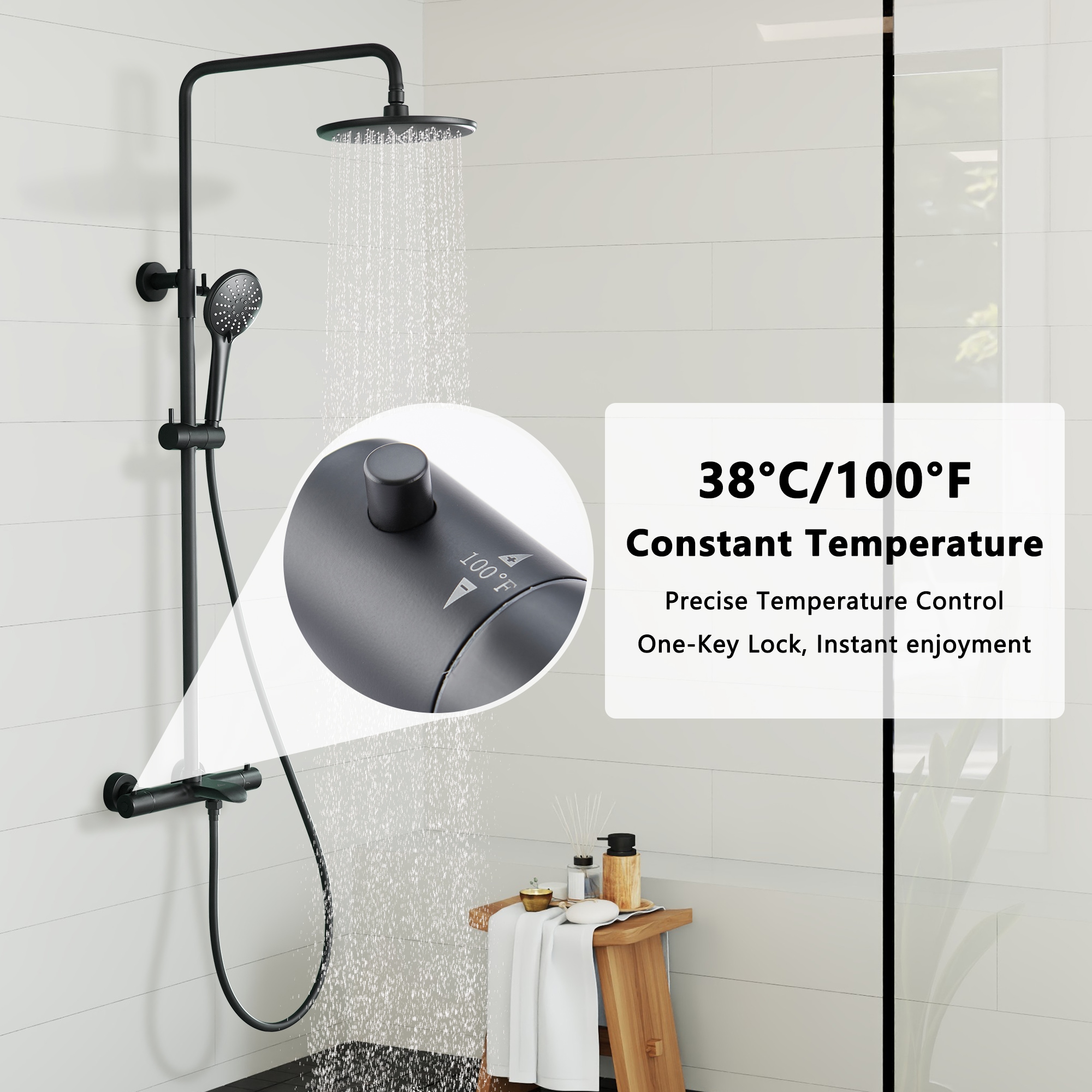 CASAINC CS3523-12BN Showerhead-Bar-Panels - View #8