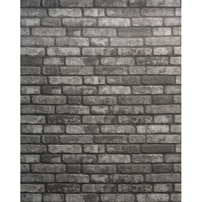 WALL!SUPPLY 20-in x 48-in Embossed Anthracite Eps Foam Faux Brick Wall  Panel (4-Pack) in the Wall Panels department at