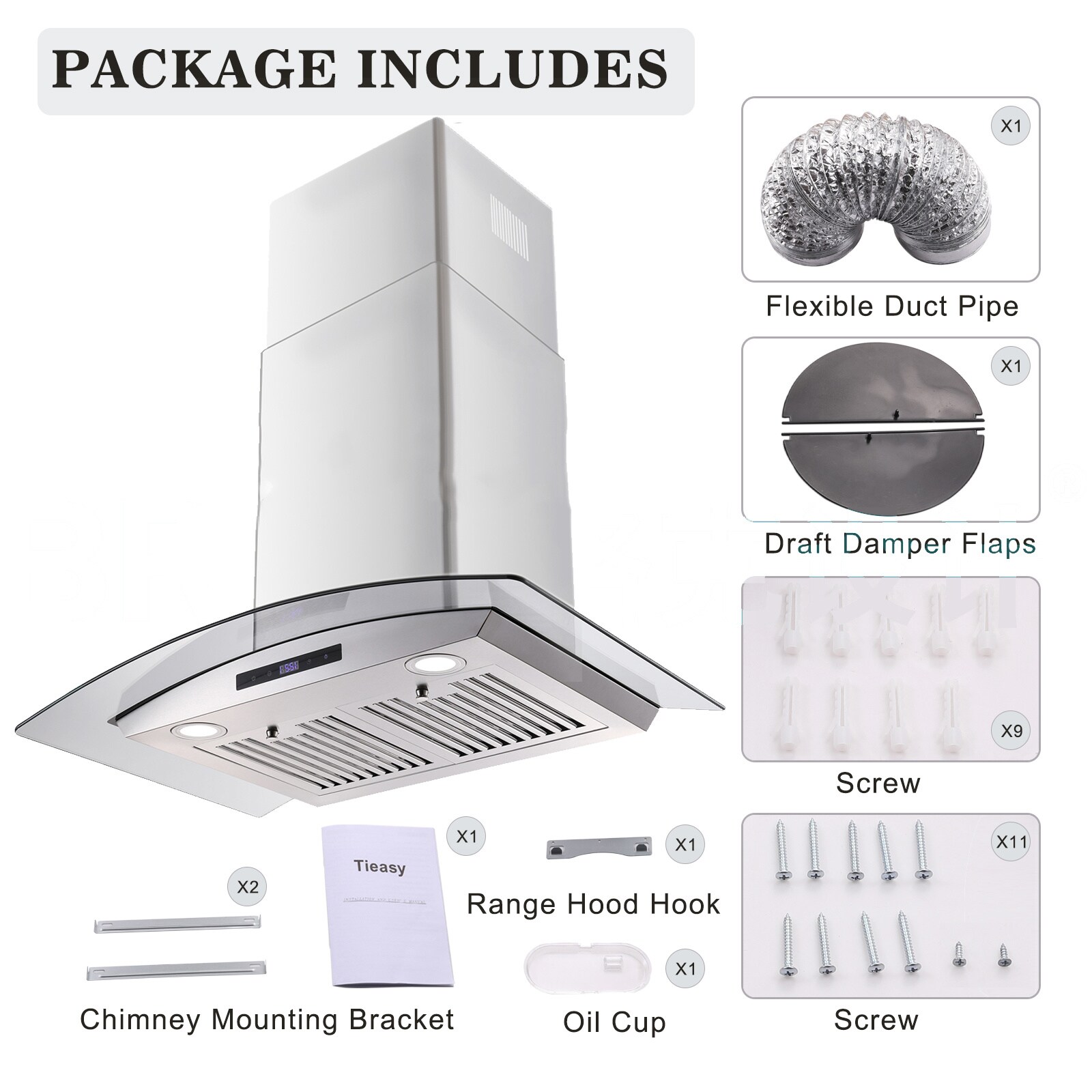 Kahomvis GEHT-DOQP-6X7 Wall-Mounted-Range-Hoods - View #7