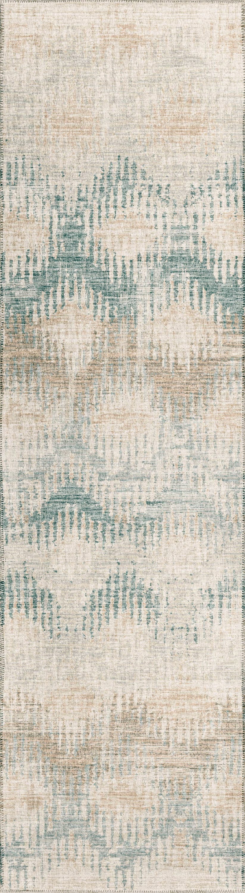 Addison Rugs ABV39LI2X8 Bravado 2 x 8 (ft) Chenille Linen Rectangular Indoor/Outdoor Chevron Southwestern Machine washable Runner rug