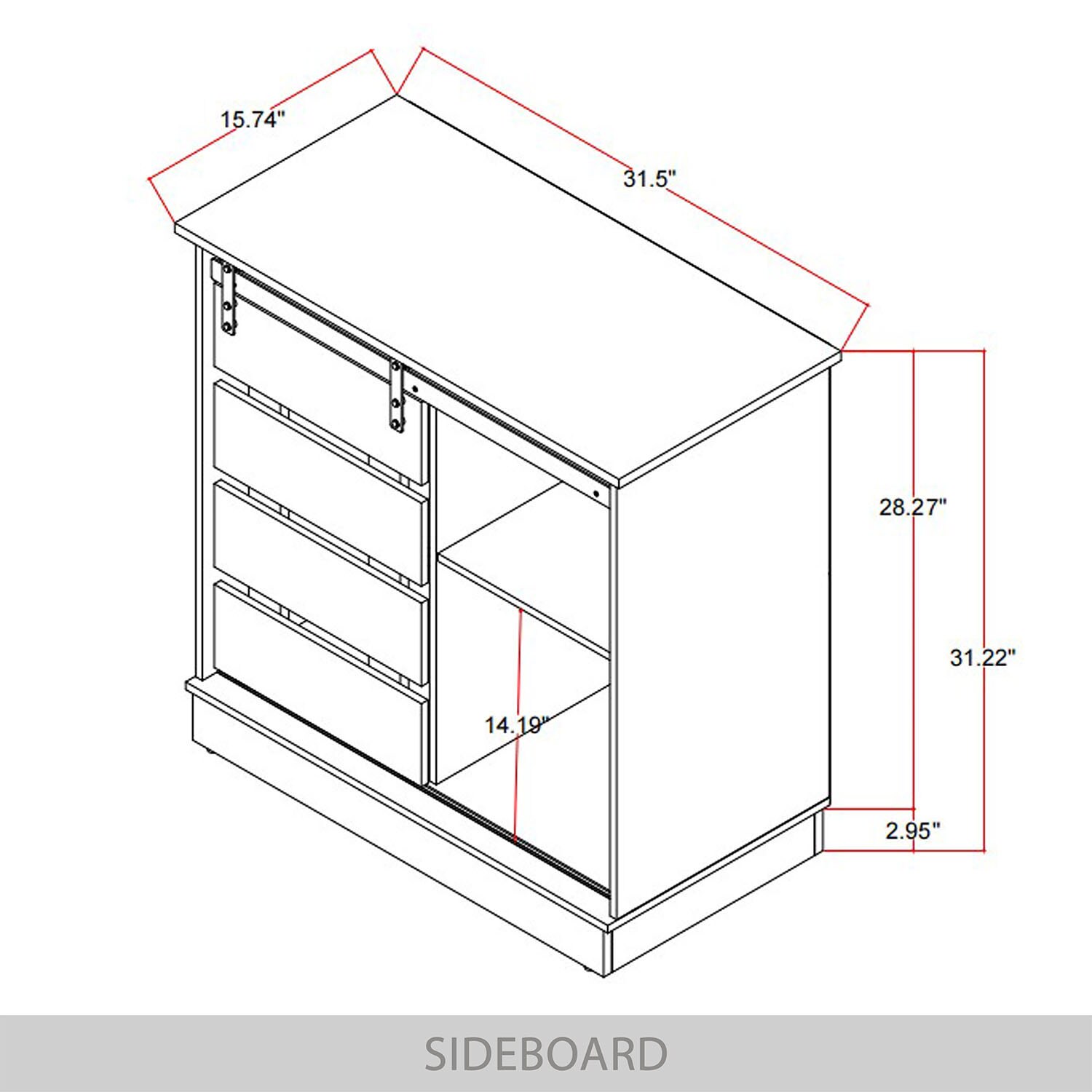 CasePiece C4003SB-LOK Dining-Kitchen-Storarge - View #10