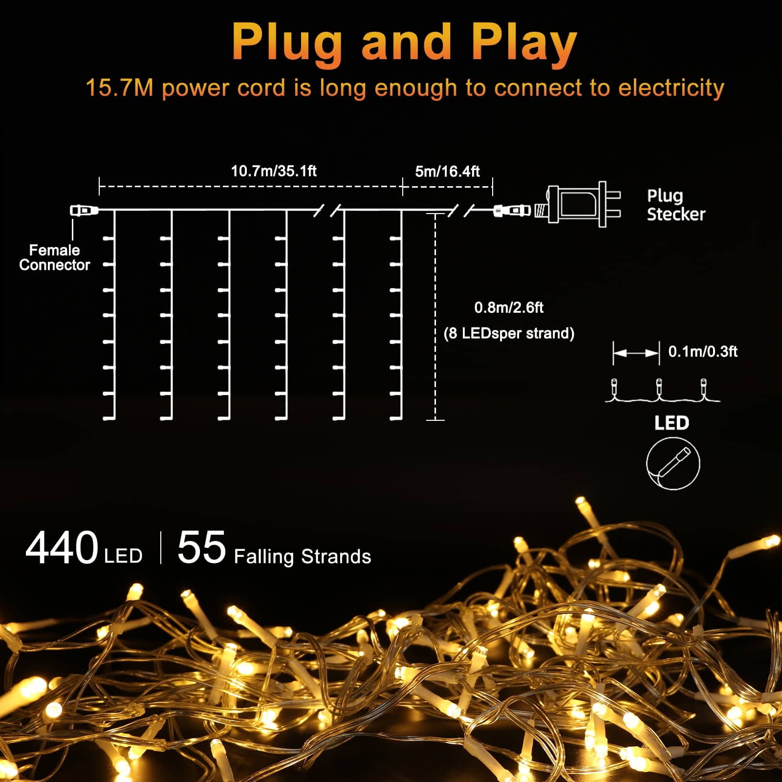 BIGHOUSE BH3003010062 Christmas-Icicle-Lights - View #5
