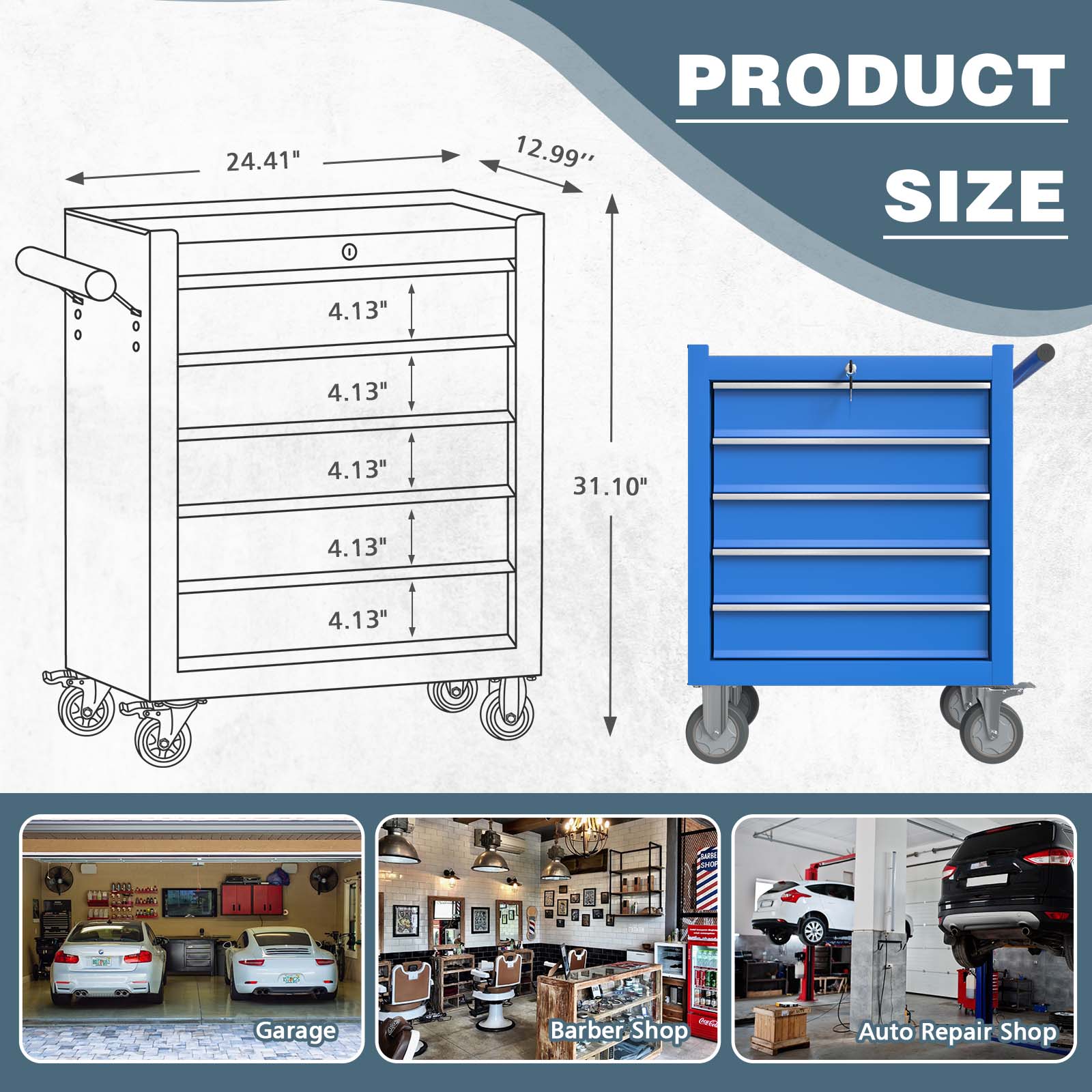 RaDEWAY TH111208-BU Tool-Cabinets - View #6