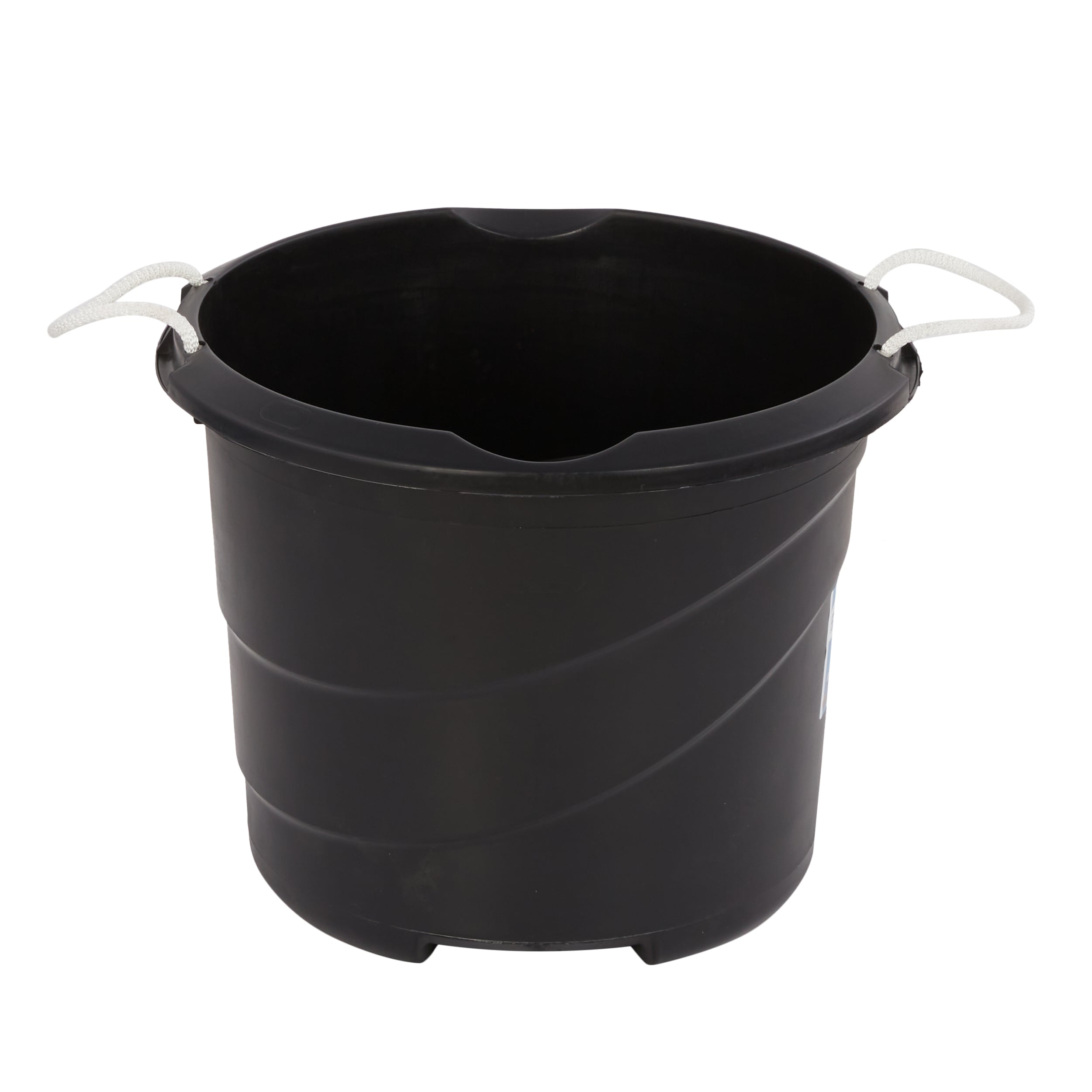 18 Gal. Black Plastic Utility Storage Bucket Tub with Rope Handles (4-Pack)