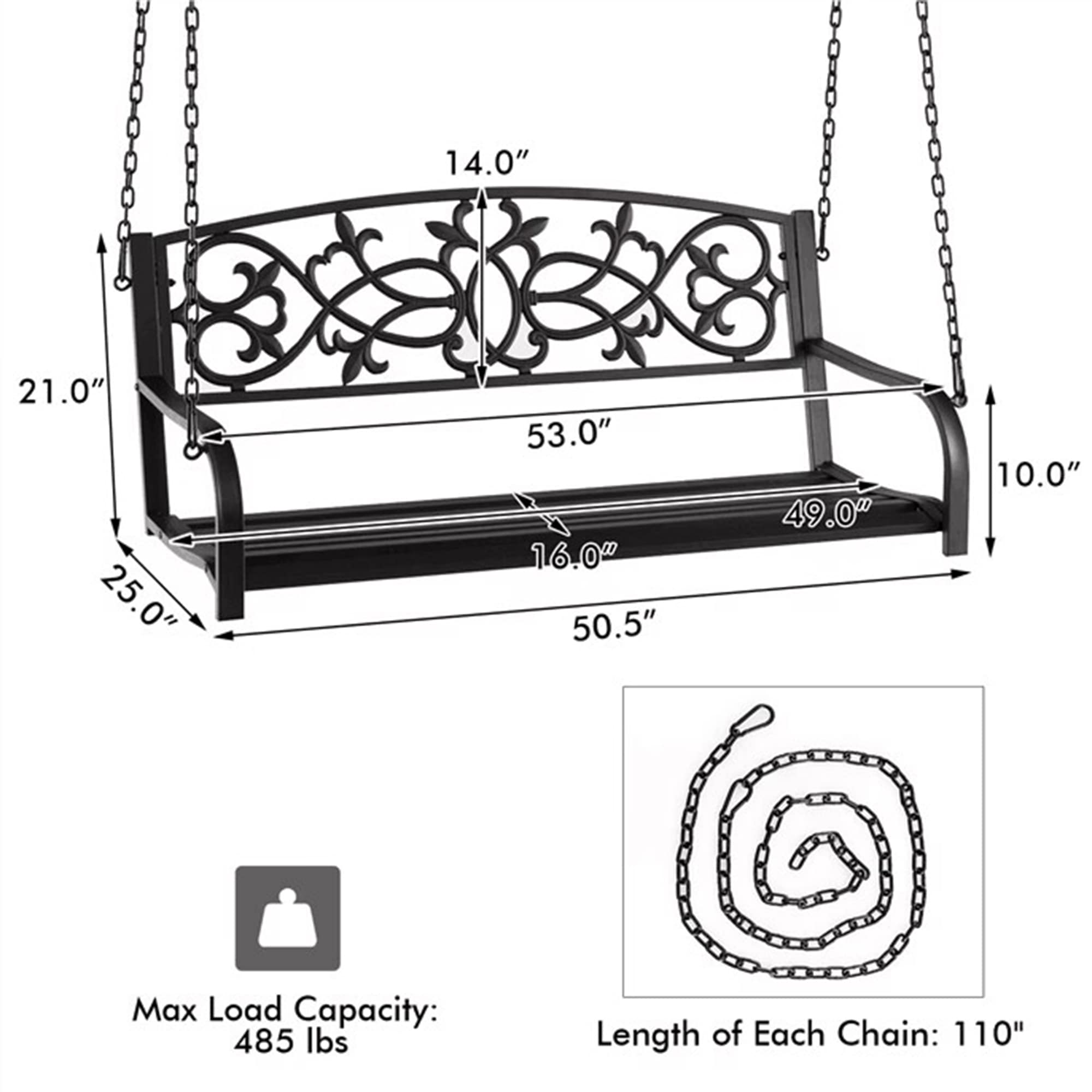 Clihome CWCH-NP10AD184BN Swing-Gliders - View #11