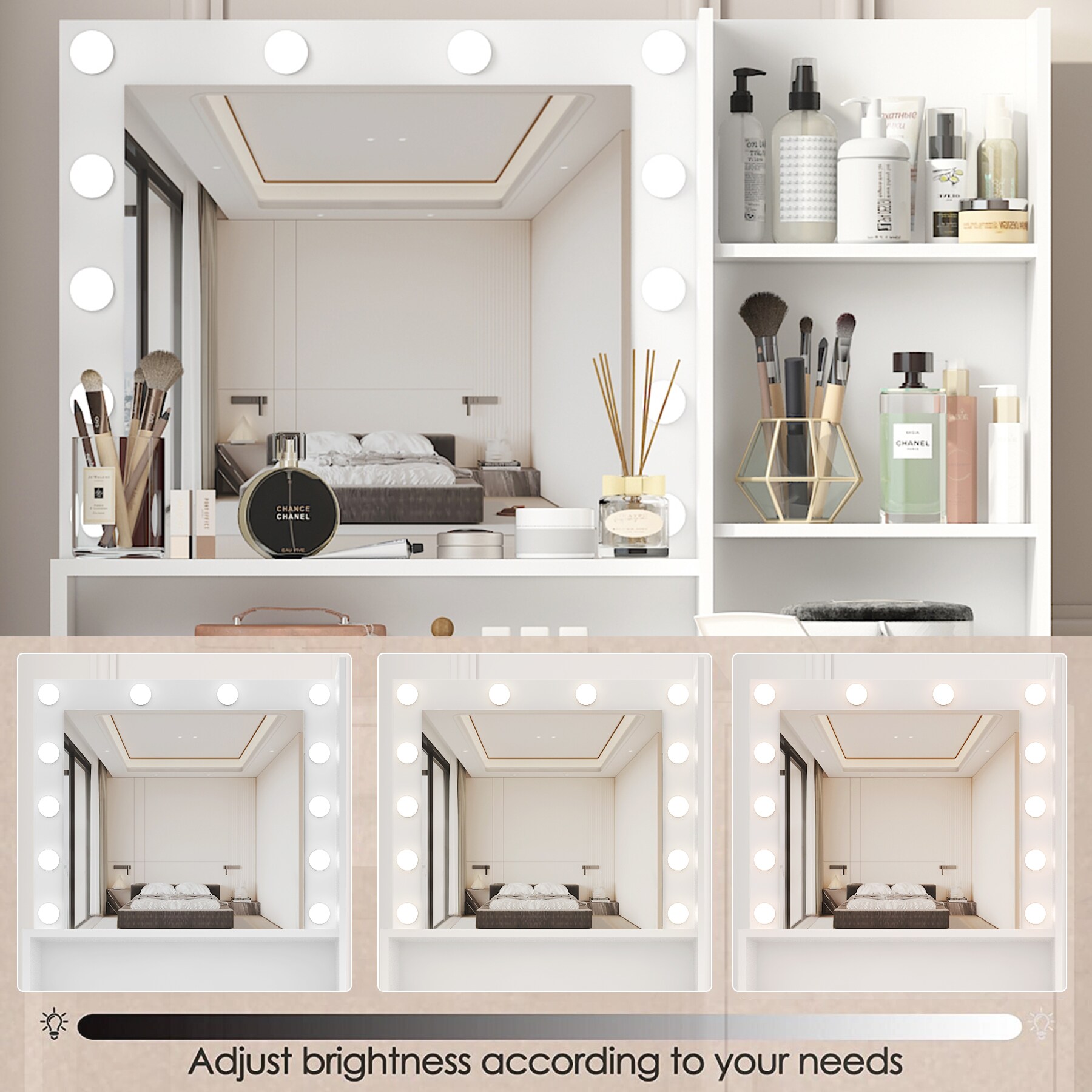 EXTRAUP YHL70417.00LBRN Bedroom-Vanities - View #5