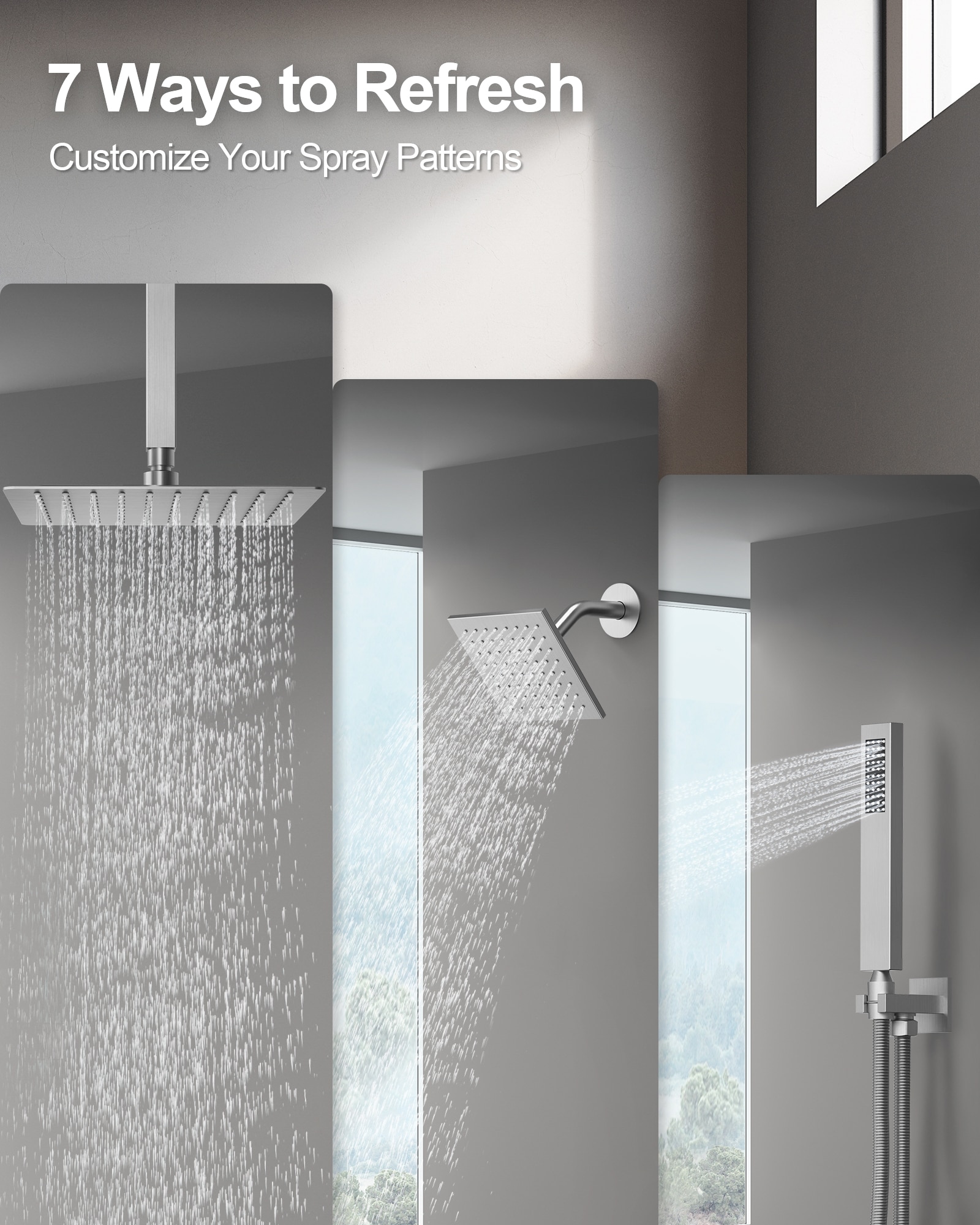GRANDJOY SFS-1067-NK12 Showerhead-Bar-Panels - View #4