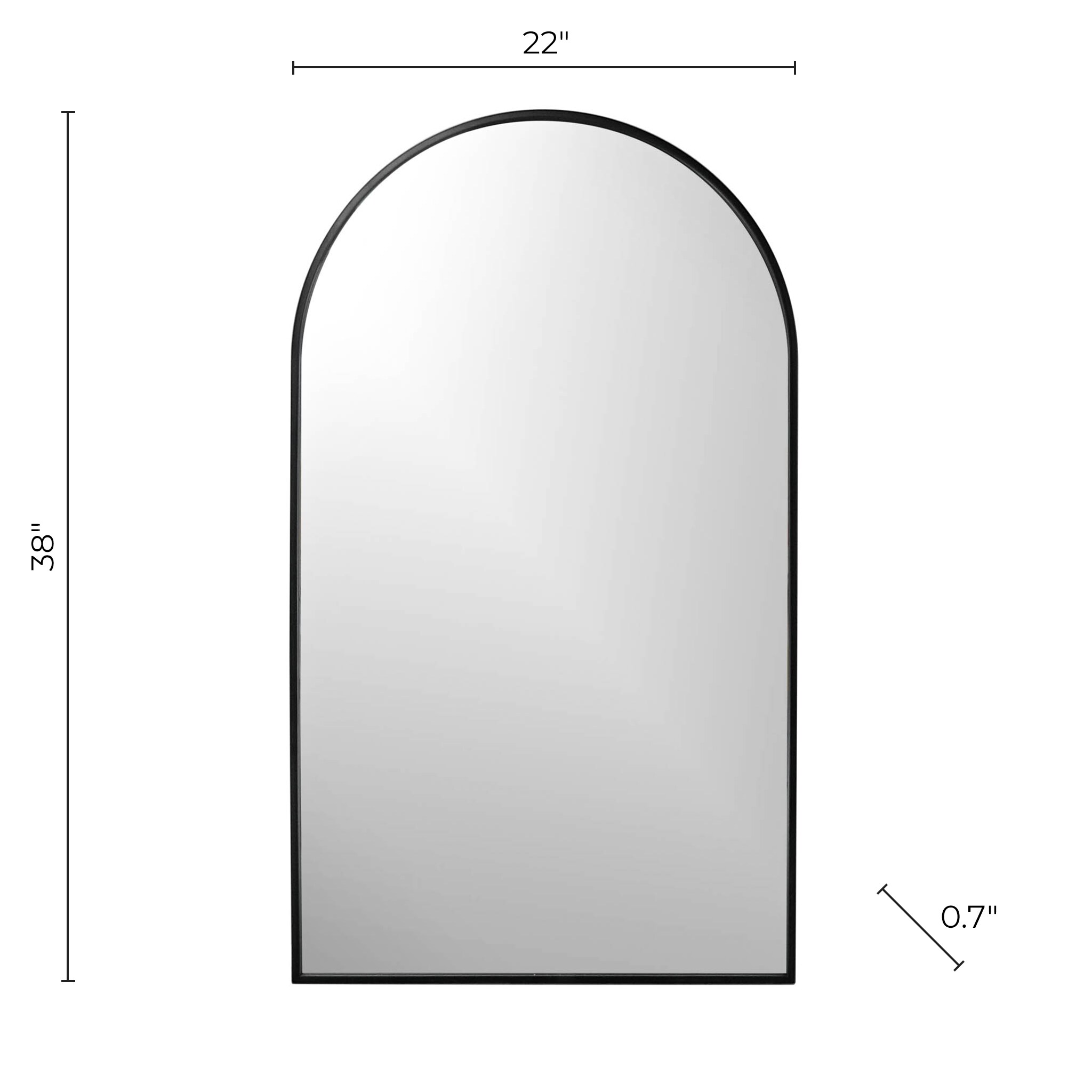  FG817-ARCH-BLK-2238 Decor-Mirrors - View #4