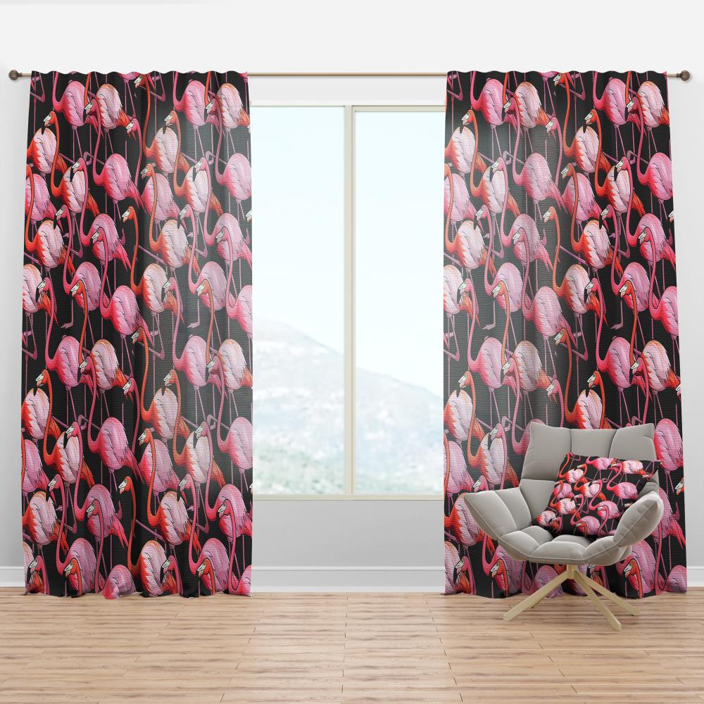 Designart CTN19000-52-90 90-in Black Room Darkening Thermal Lined Rod Pocket Single Curtain Panel