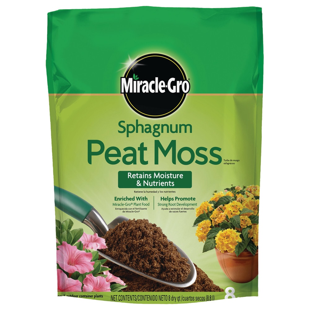 Miracle-Gro Sphagnum Peat Moss 8-qt Peat Moss Moisture Control