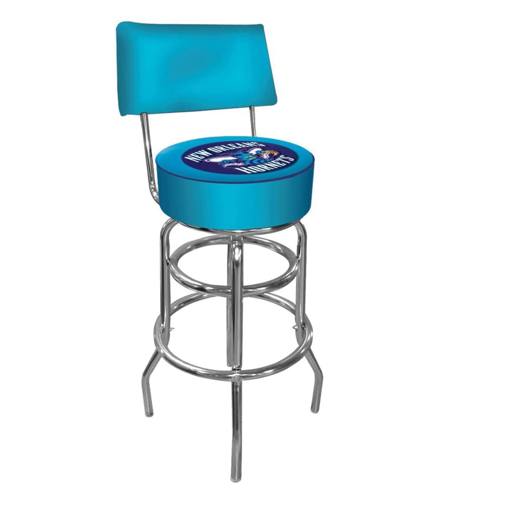 Trademark Gameroom Charlotte Hornets Bar Stools with Backs Chrome