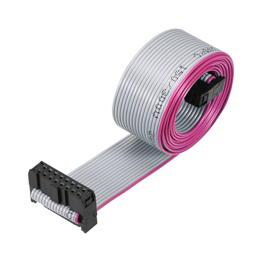 Unique Bargains IDC Wire Flat Ribbon Cable FC/FC Connector A-type 16 Pins 2.54mm Pitch 1m Length Gray