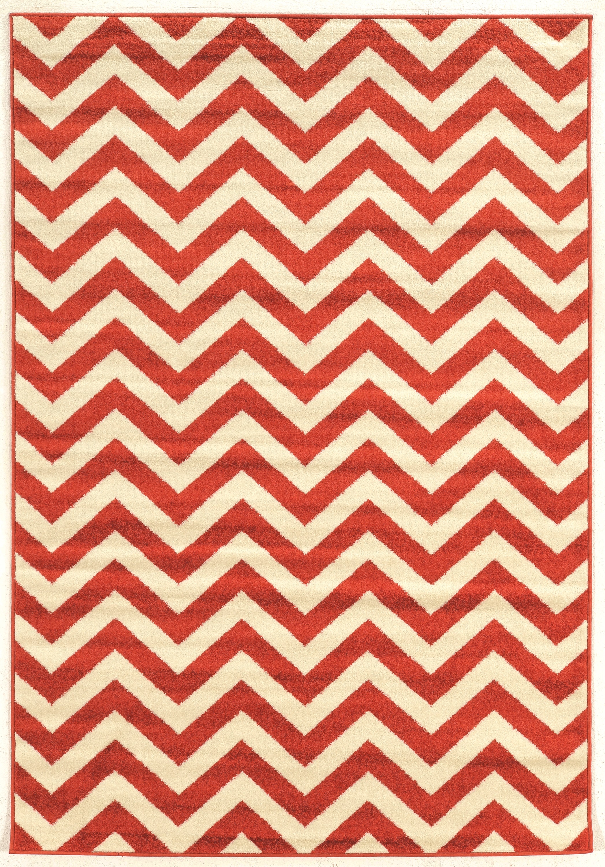 Linon RUGCT0281 Claremont 8 X 10 (ft) Terracotta Indoor Geometric Area Rug