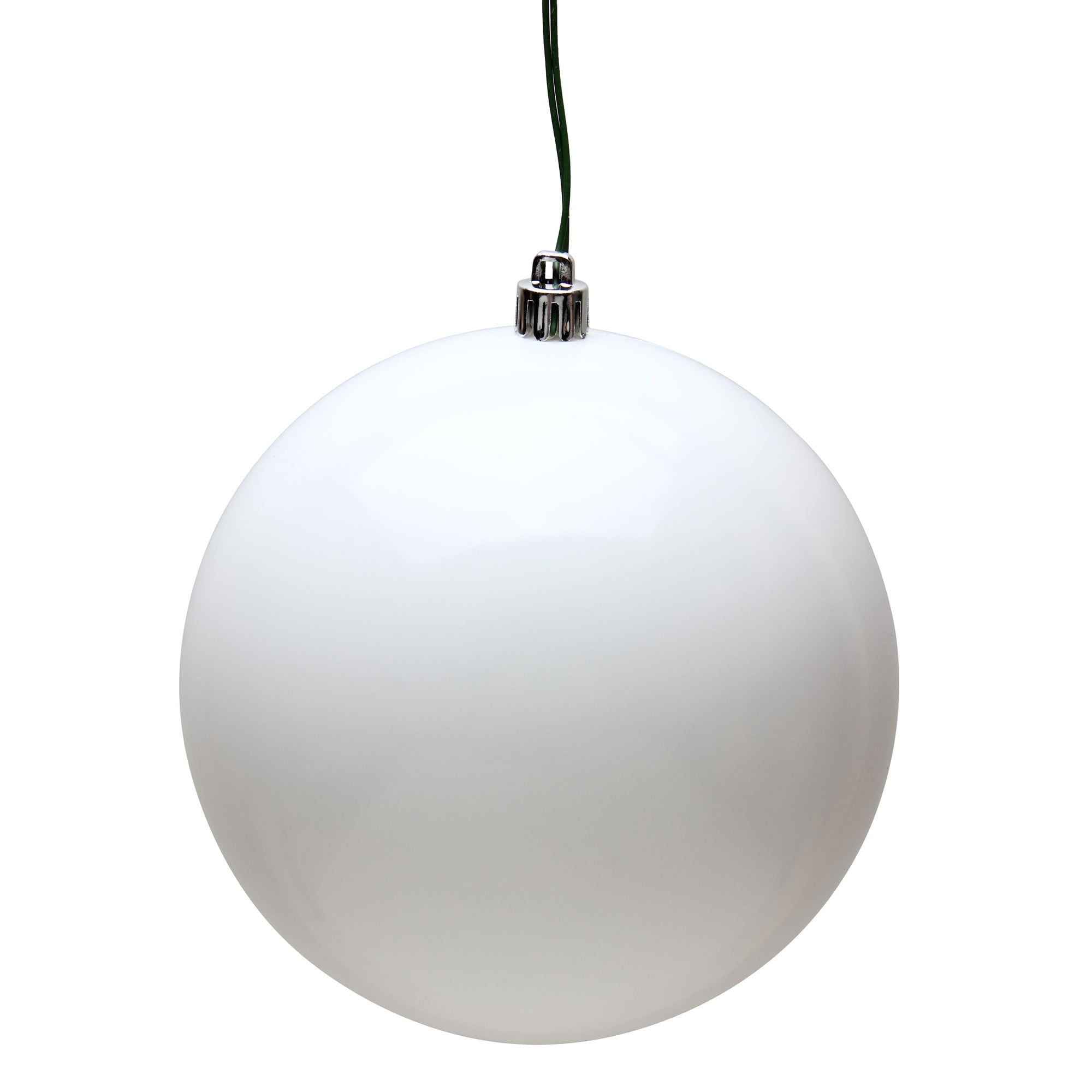 Vickerman White Ball Standard Indoor/Outdoor Shatterproof Ornament