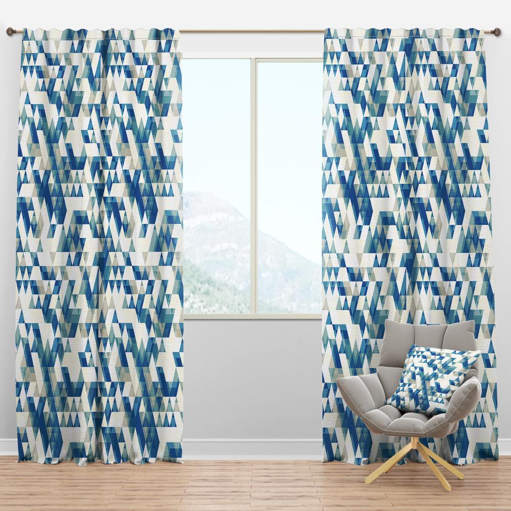 Designart CTN18792-52-120 120-Inches Blue Room darkening Thermal lined Rod pocket Single curtain panel