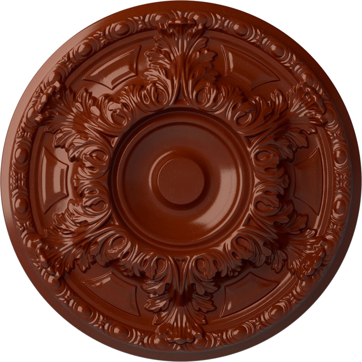 Ekena Millwork CM19GAFIF Granada 19-in W x 19-in L Painted Firebrick Polyurethane Whole Ceiling Medallion