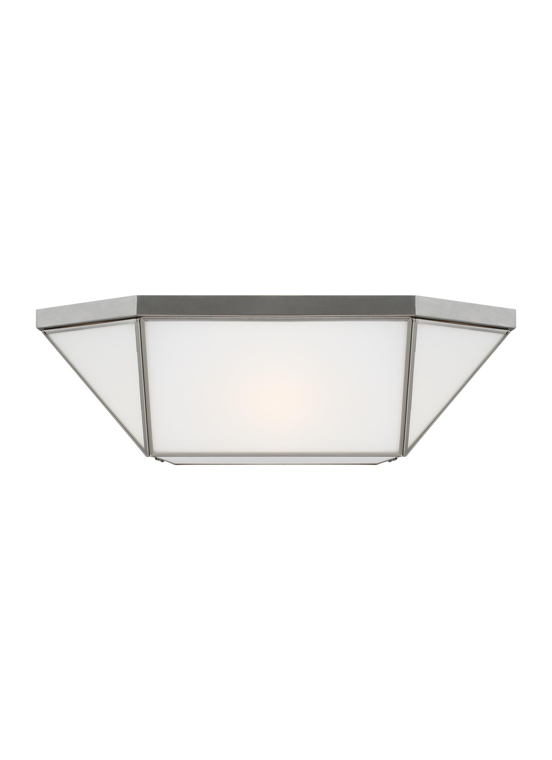 Morrison Brushed Nickel LED Flush Mount Jar Light, 20"