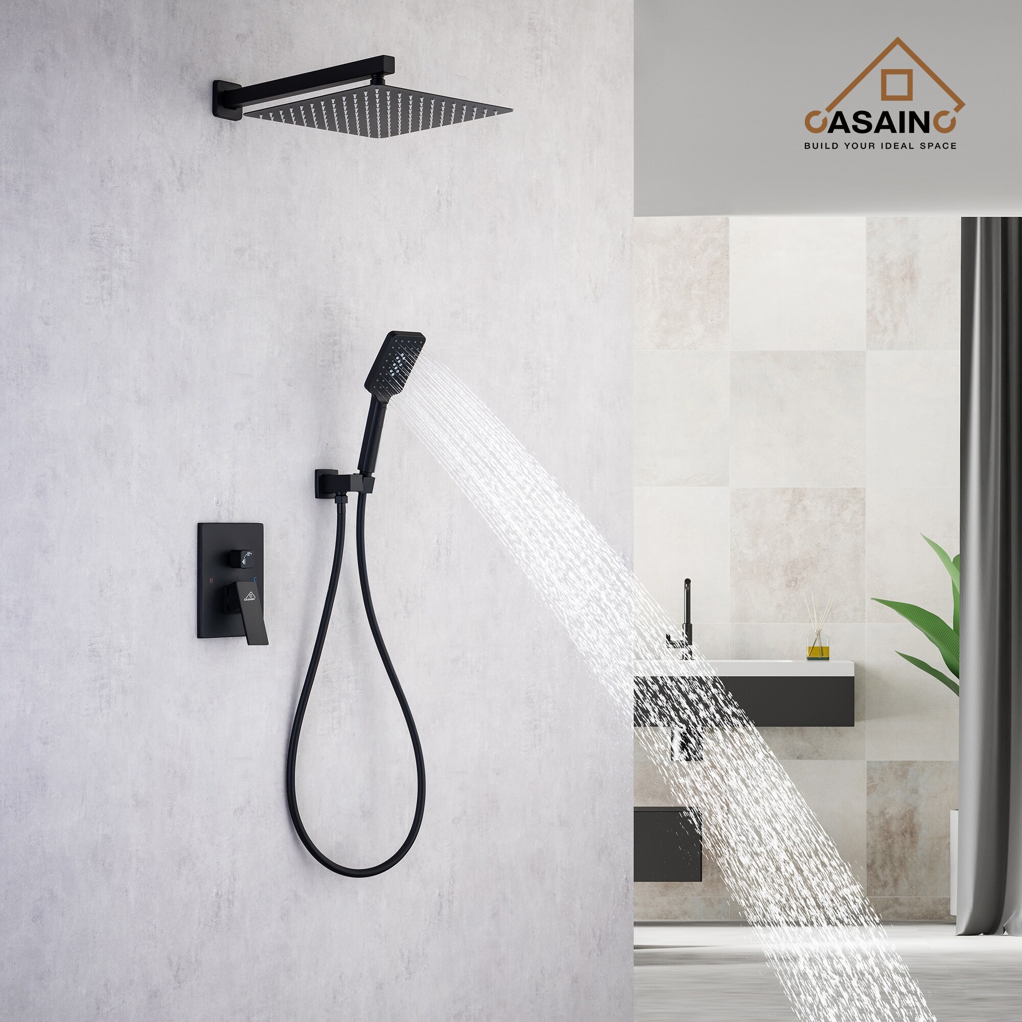 CASAINC CS12-10MB Showerhead-Bar-Panels - View #2