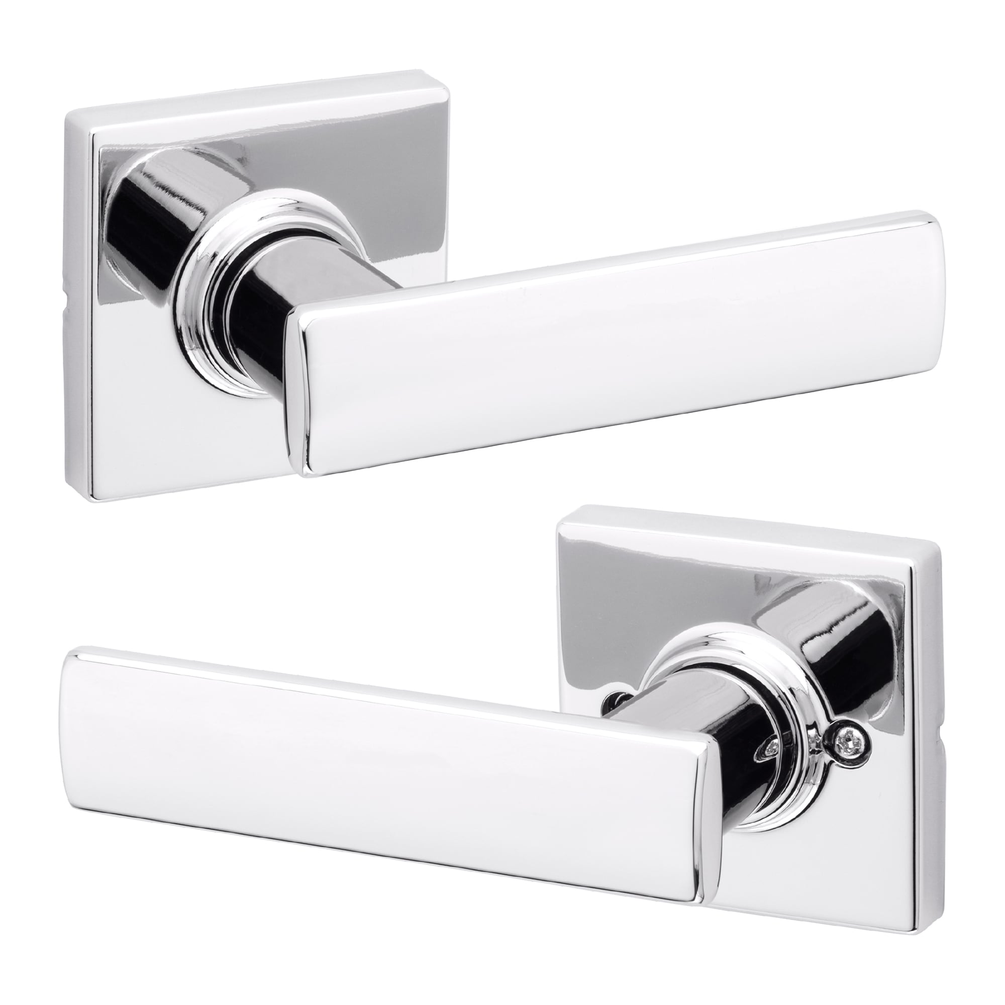 Kwikset 200BRNL SQT 26 RCS Breton Polished Chrome Exterior Hall/Closet Passage Door Handle