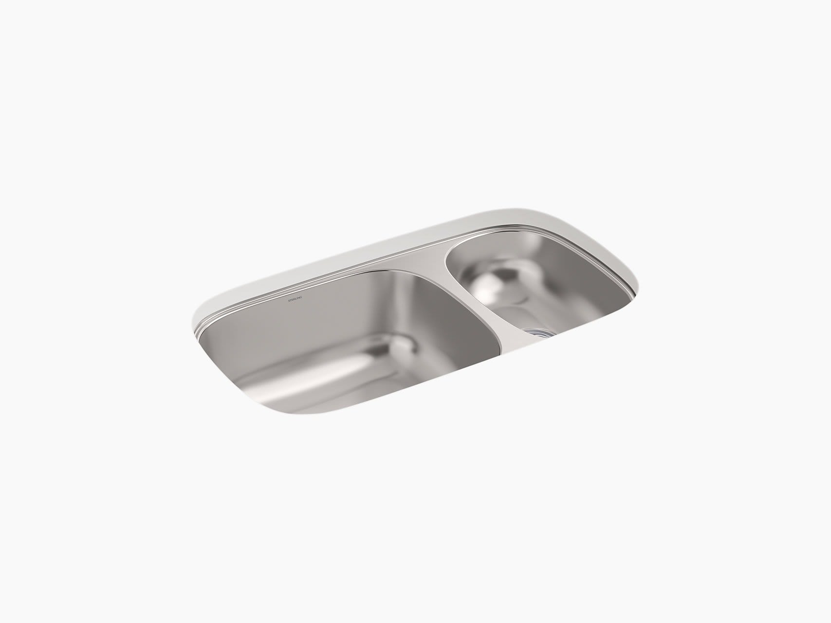 Sterling Valton 32-3/16-Inch Undermount Double-Bowl Kitchen Sink in Stainless Steel