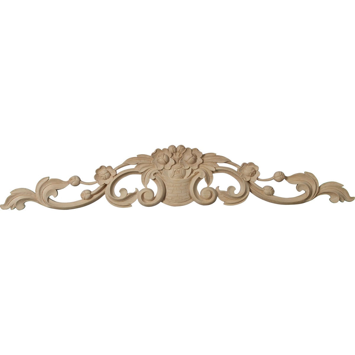 Ekena Millwork ONL36X06X01BRAL Bradford 36.5-Inches W x 6.25-Inches H Unfinished Applique