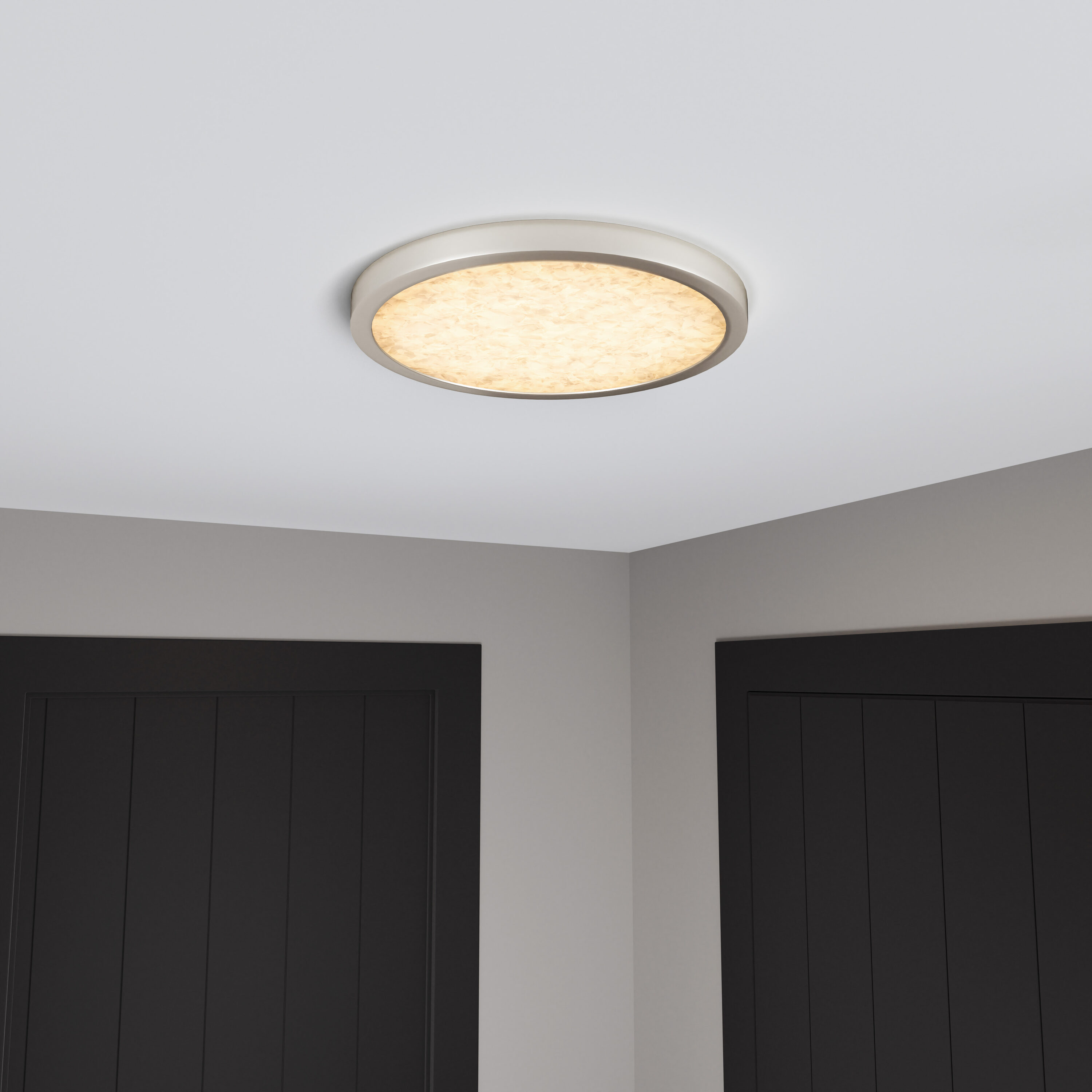 Origin 21 LWS28860C13 Edyn 15-in Brushed Nickel Integrated LED Flush Mount Light