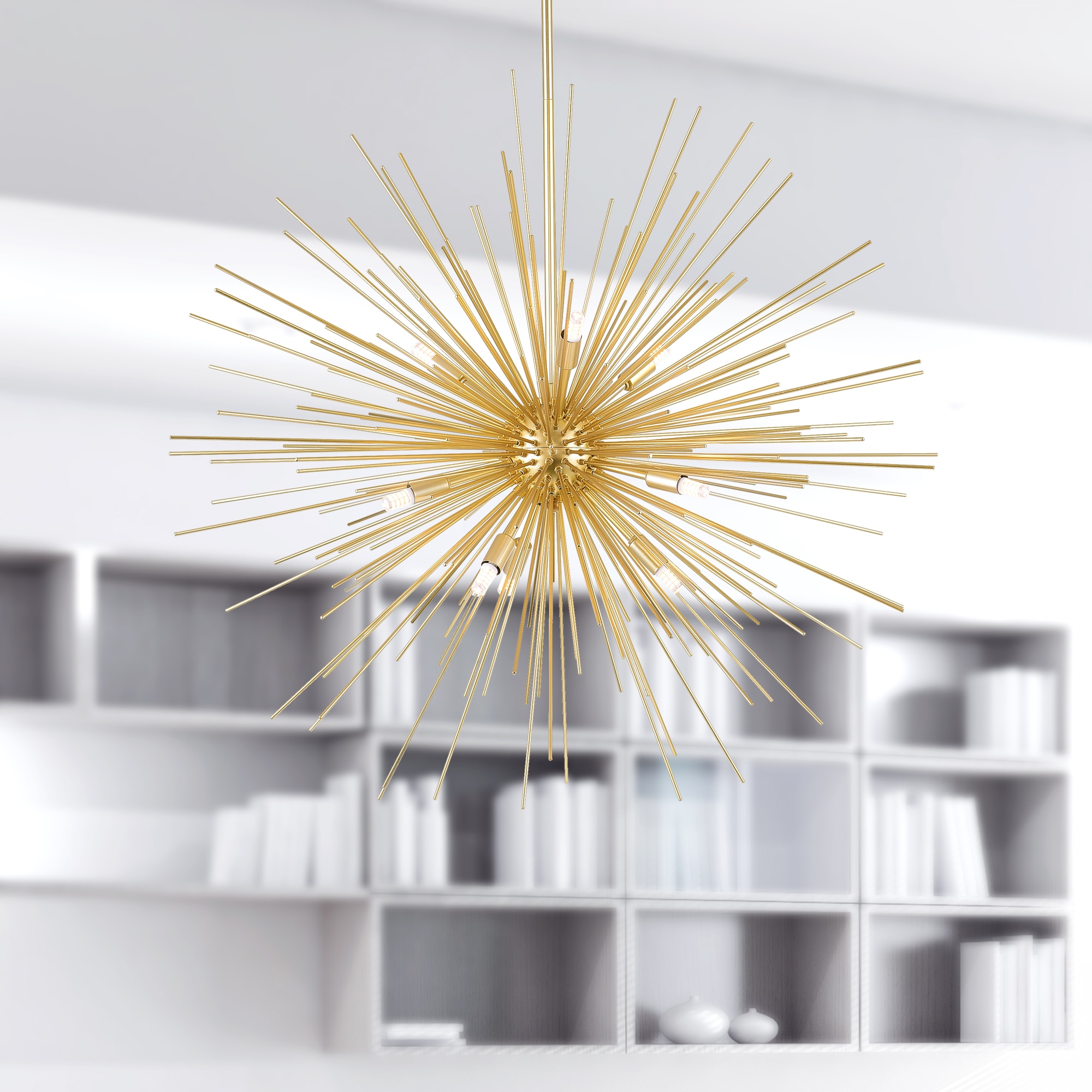 CWI Lighting 1034P30-9-620 Savannah 9 -Light Gold Modern/contemporary For Use in Bathrooms, Bedrooms, Dining Rooms, Foyers, Kitchens, Living Rooms Chandelier