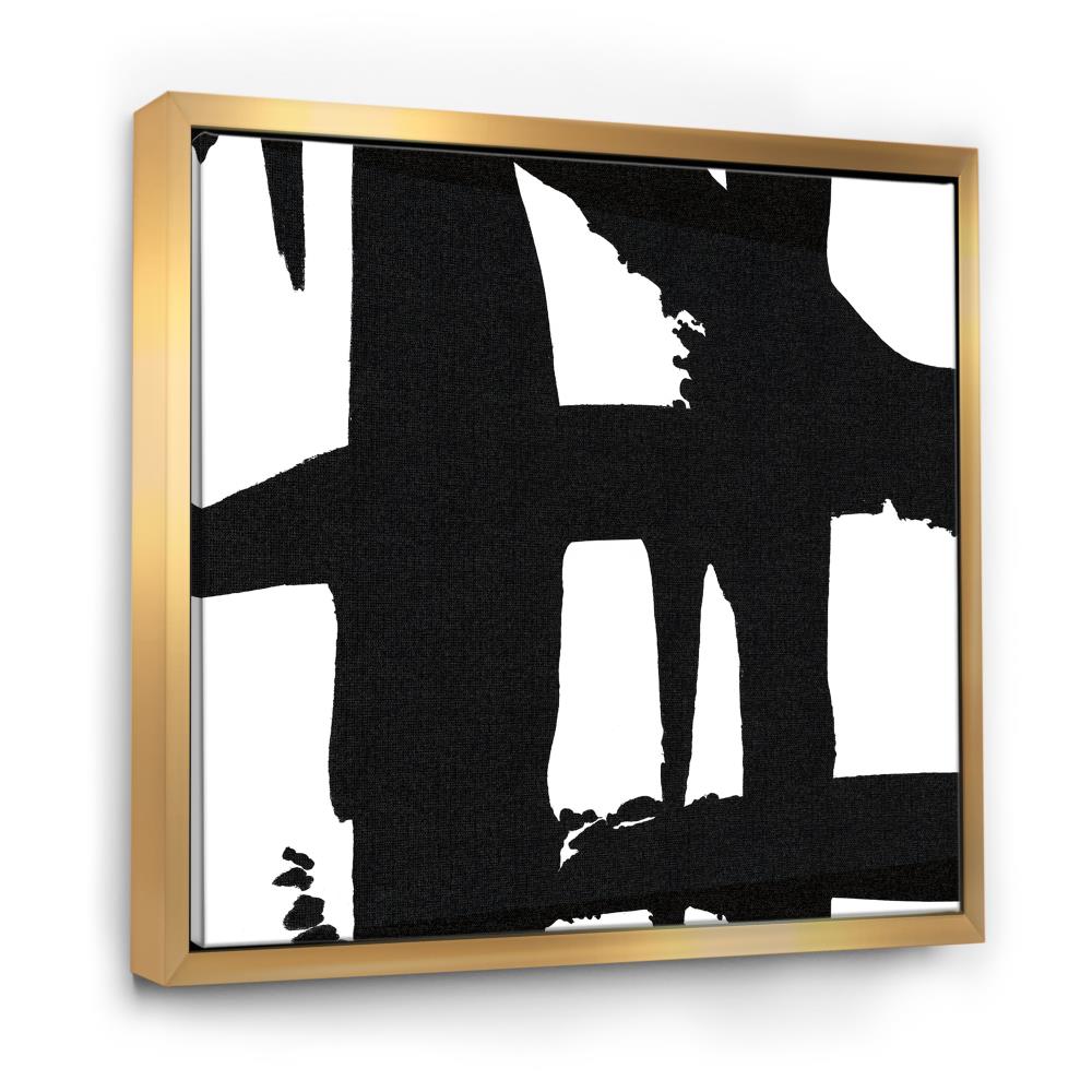 Designart FL30981-46-46-GD Gold Wood Floater Frame 46-in H x 46-in W Modern Print on Canvas