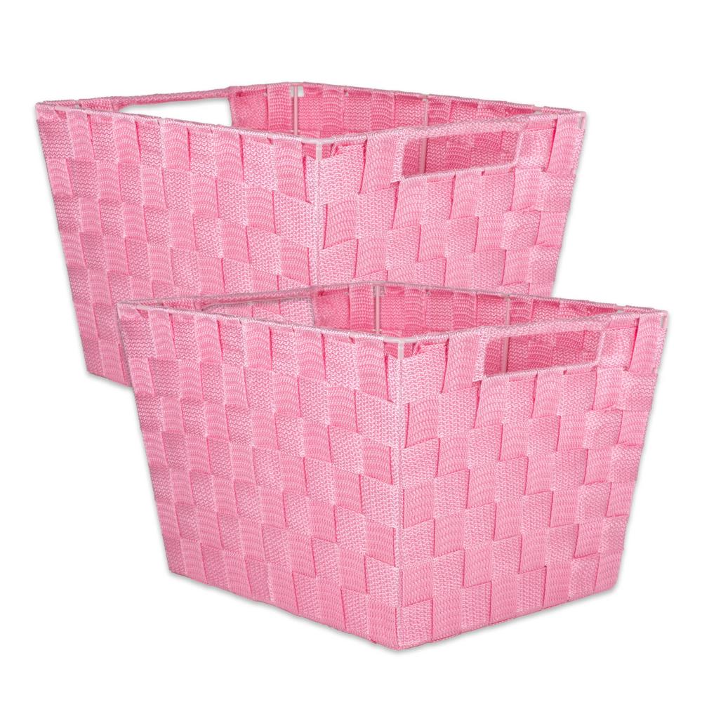 DII 4-Pack 11-in W x 11-in H x 11-in D Pink Sorbet Fabric Collapsible  Stackable Bin in the Storage Bins & Baskets department at