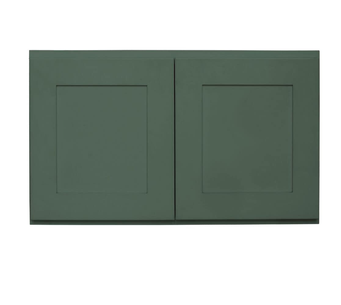 RELIABILT LS-SB-W3618B Monroe 36-in W x 18-in H x 12-in D Basil Green Wall Ready to assemble Plywood Cabinet (Recessed Panel Shaker)