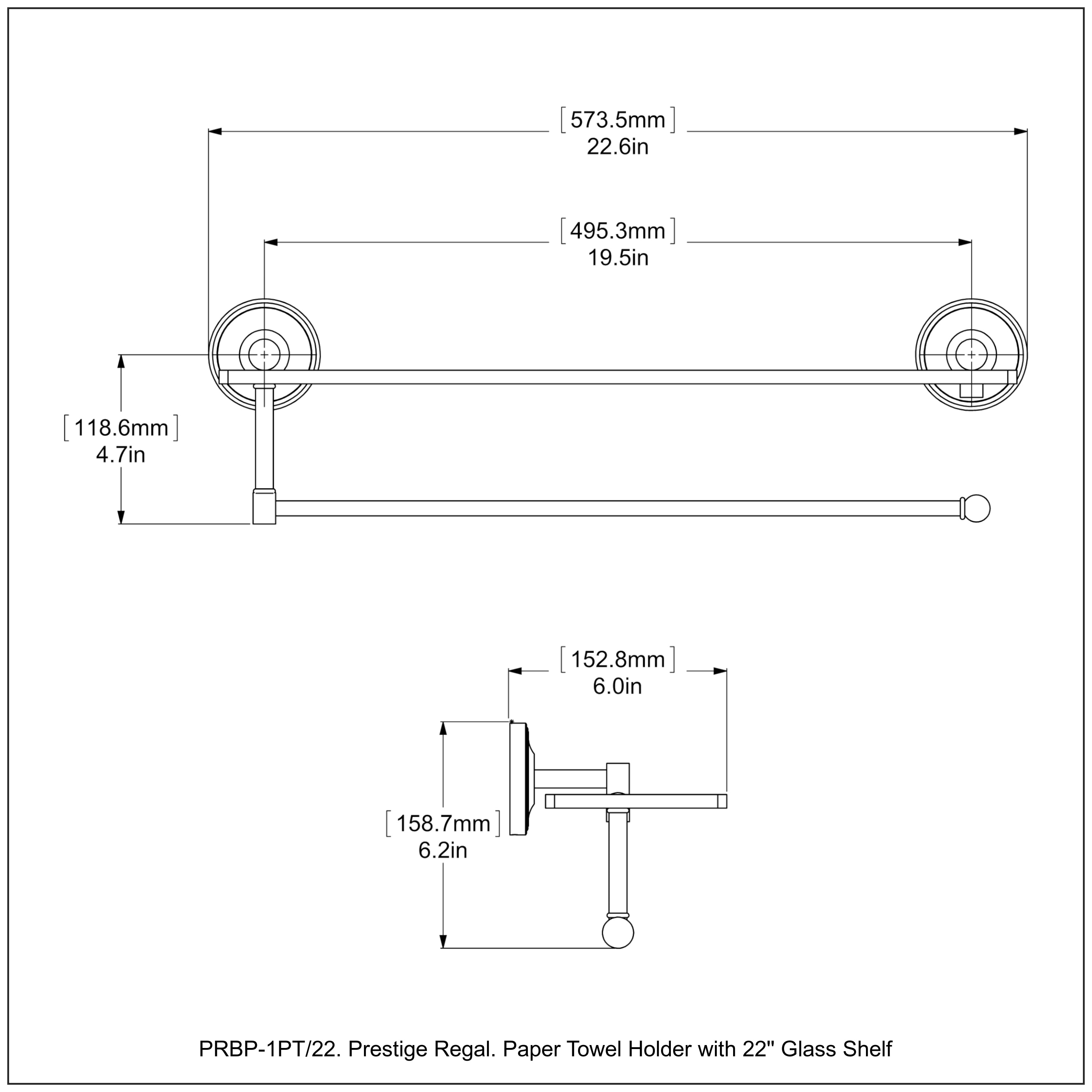Allied Brass PRBP-1PT/22-BKM Paper-Towel-Holders - View #3