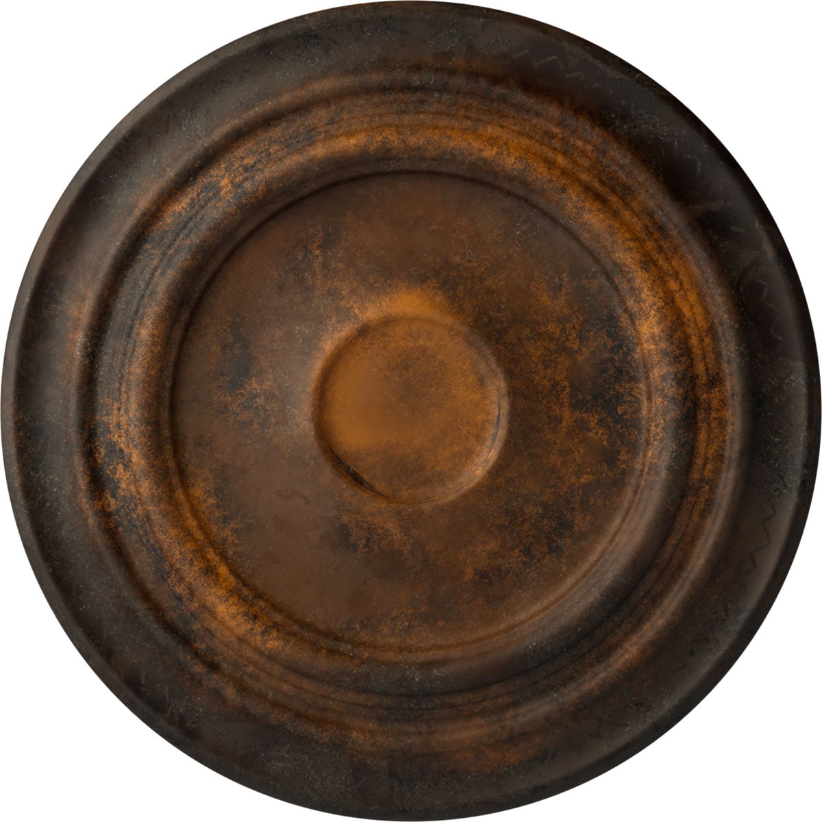 Ekena Millwork CM32GIRUS Giana 32.625-in W x 32.625-in L Painted Rust Polyurethane Whole Ceiling Medallion
