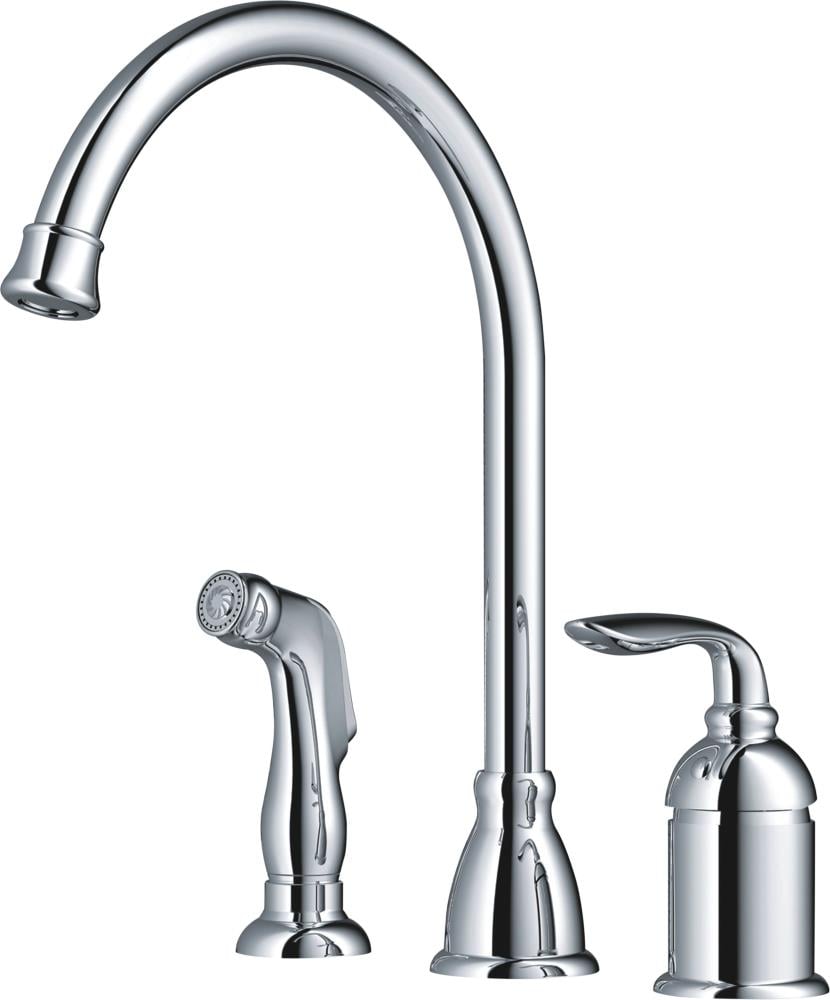 CMI 191-6614 Majestic Polished chrome Single Handle Deck-mount Kitchen Faucet with Sprayer ( Deck Plate Included )
