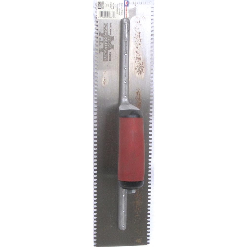 Marshalltown DU652SD 3/32-in x 1/8-in x 1/8-in Ground Steel U-notch Ceramic Floor Trowel