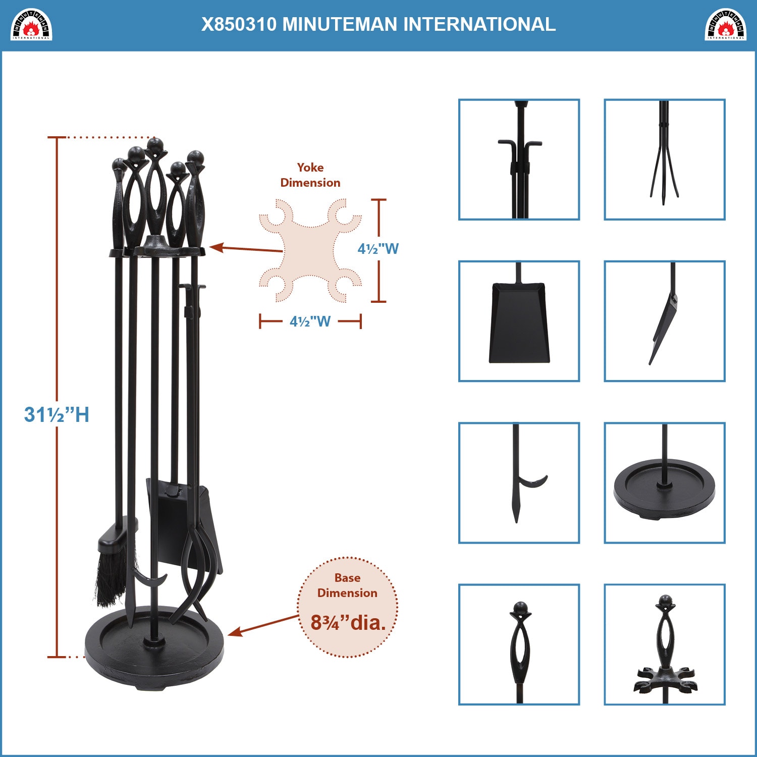 Minuteman International X850310 Fireplace-Tools - View #3