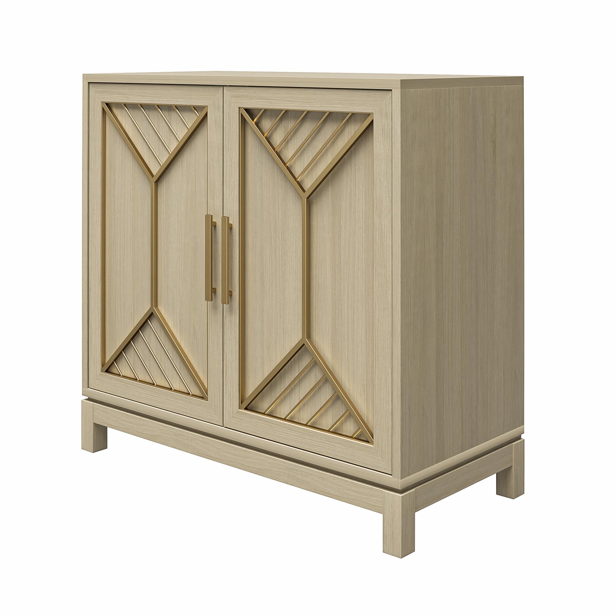Ameriwood Home Neely Pale Oak Traditional Mdf Media Cabinet