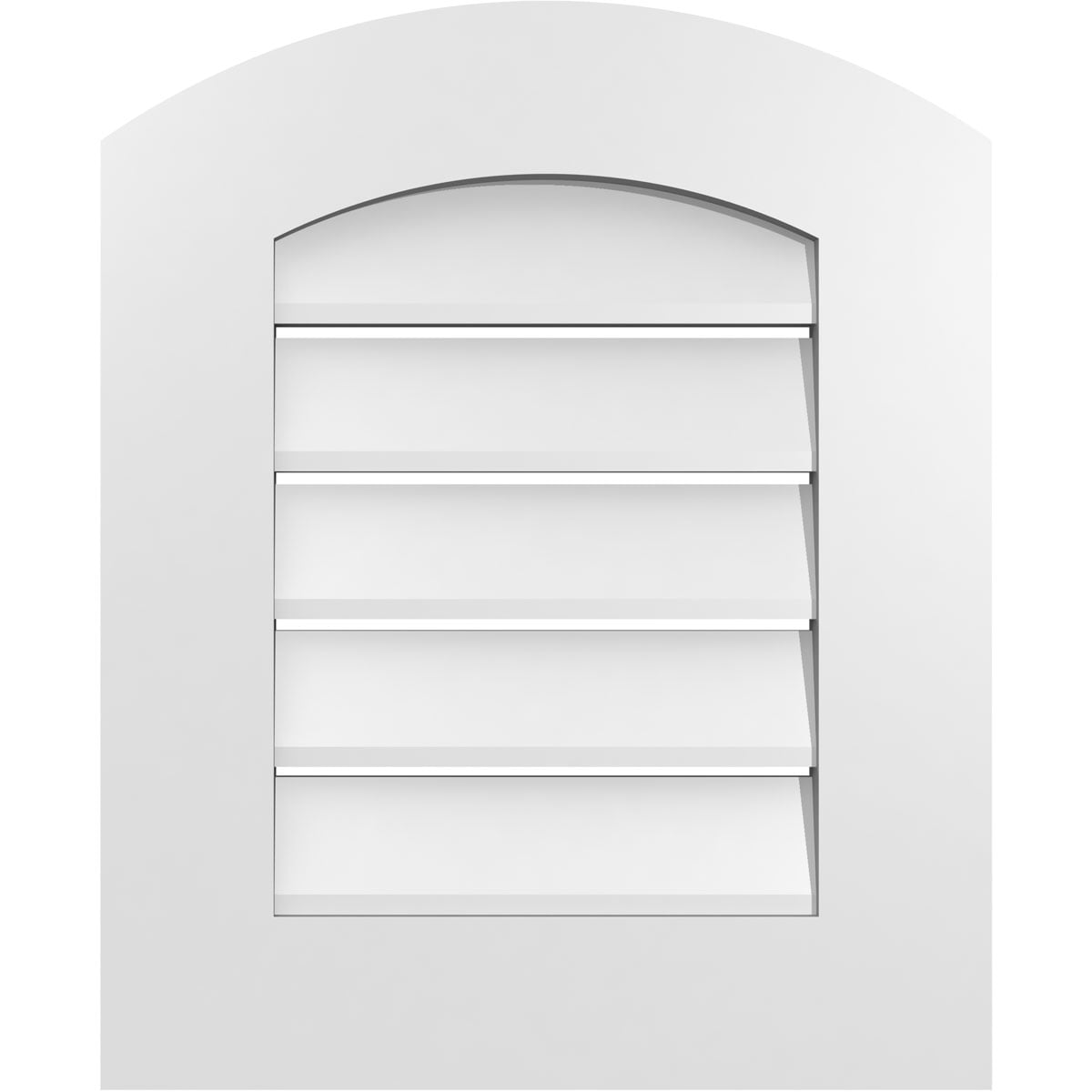 Ekena Millwork GVPAR18X2201SF 18-Inches x 22-Inches Off-white Round top PVC Gable Louver Vent