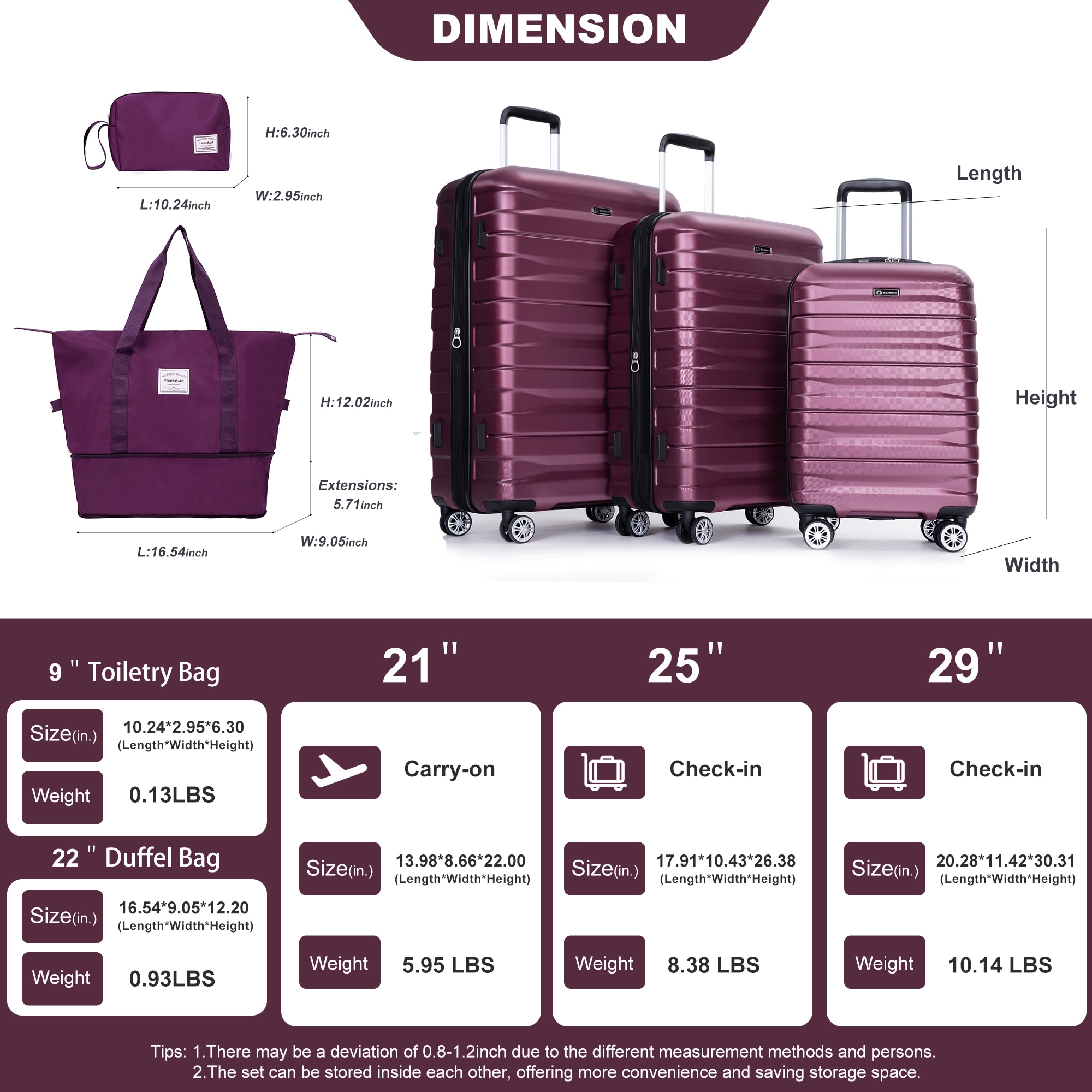 SINOFURN SYD9400014BY Luggage-And-Luggage-Sets - View #2