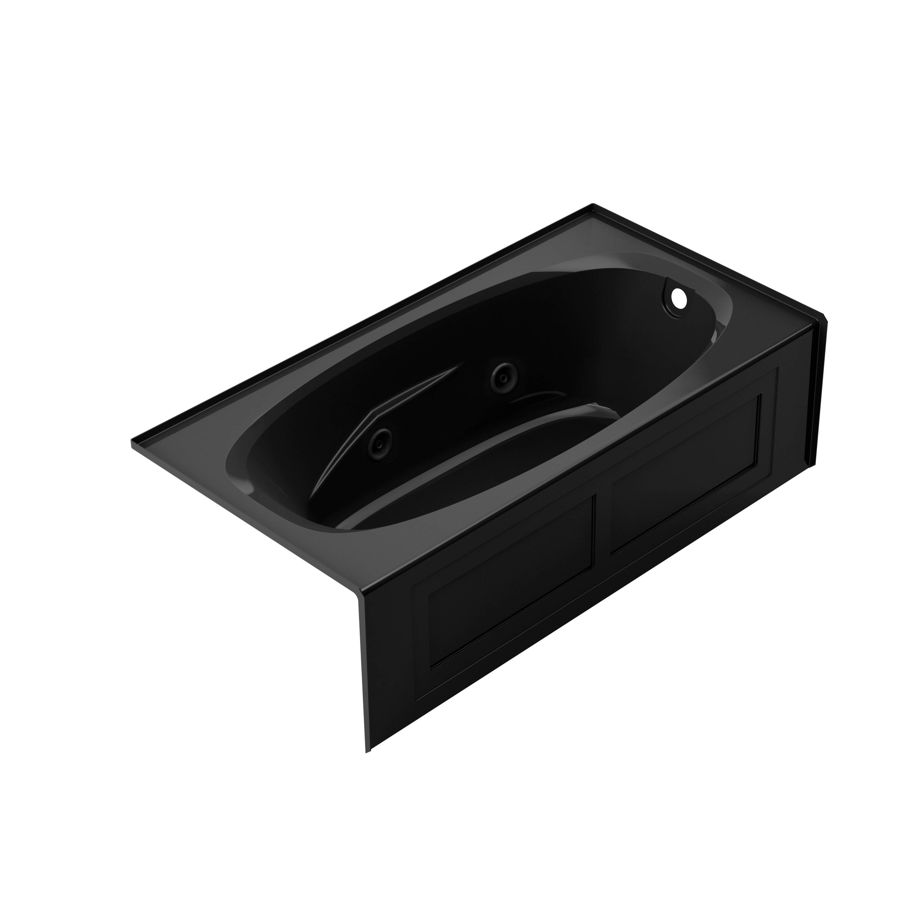Jacuzzi NF32917 AMIGA 36-Inches x 72-Inches Black Acrylic Oval Alcove Whirlpool tub ( Right Drain )