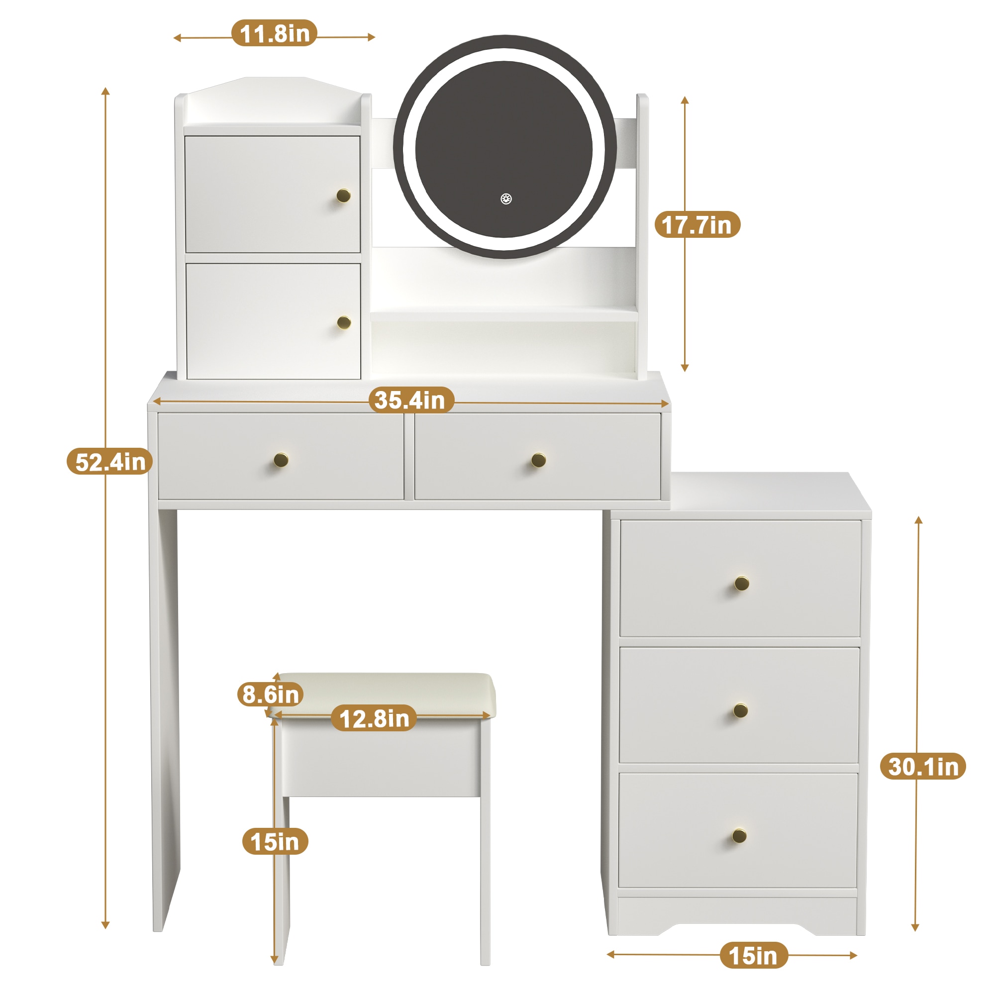 CESICIA Q106 Bedroom-Vanities - View #3