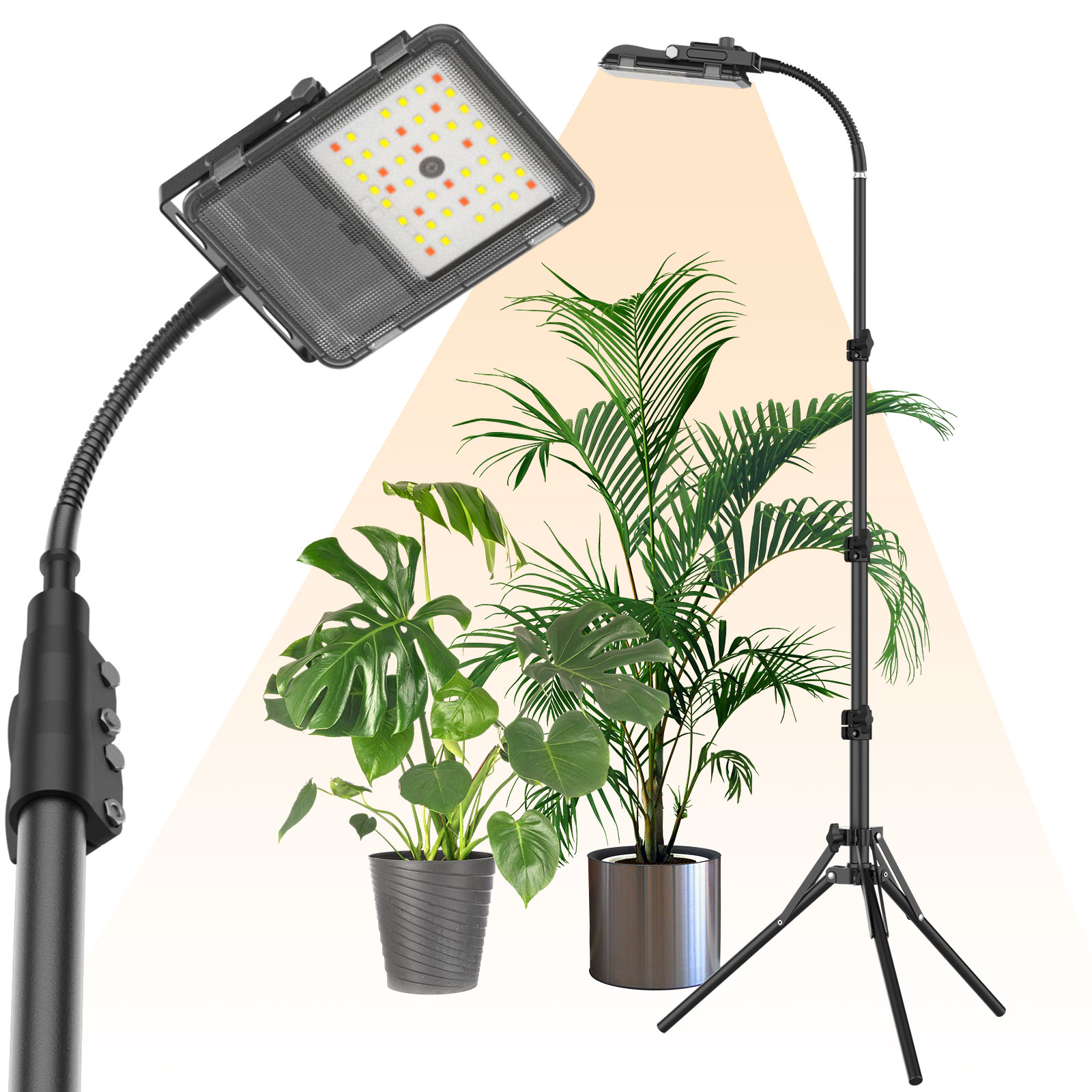 SANSI 01-03-001-123001 5.31-in 1 -Light Black 30 -Watt Balanced spectrum LED Grow light kit