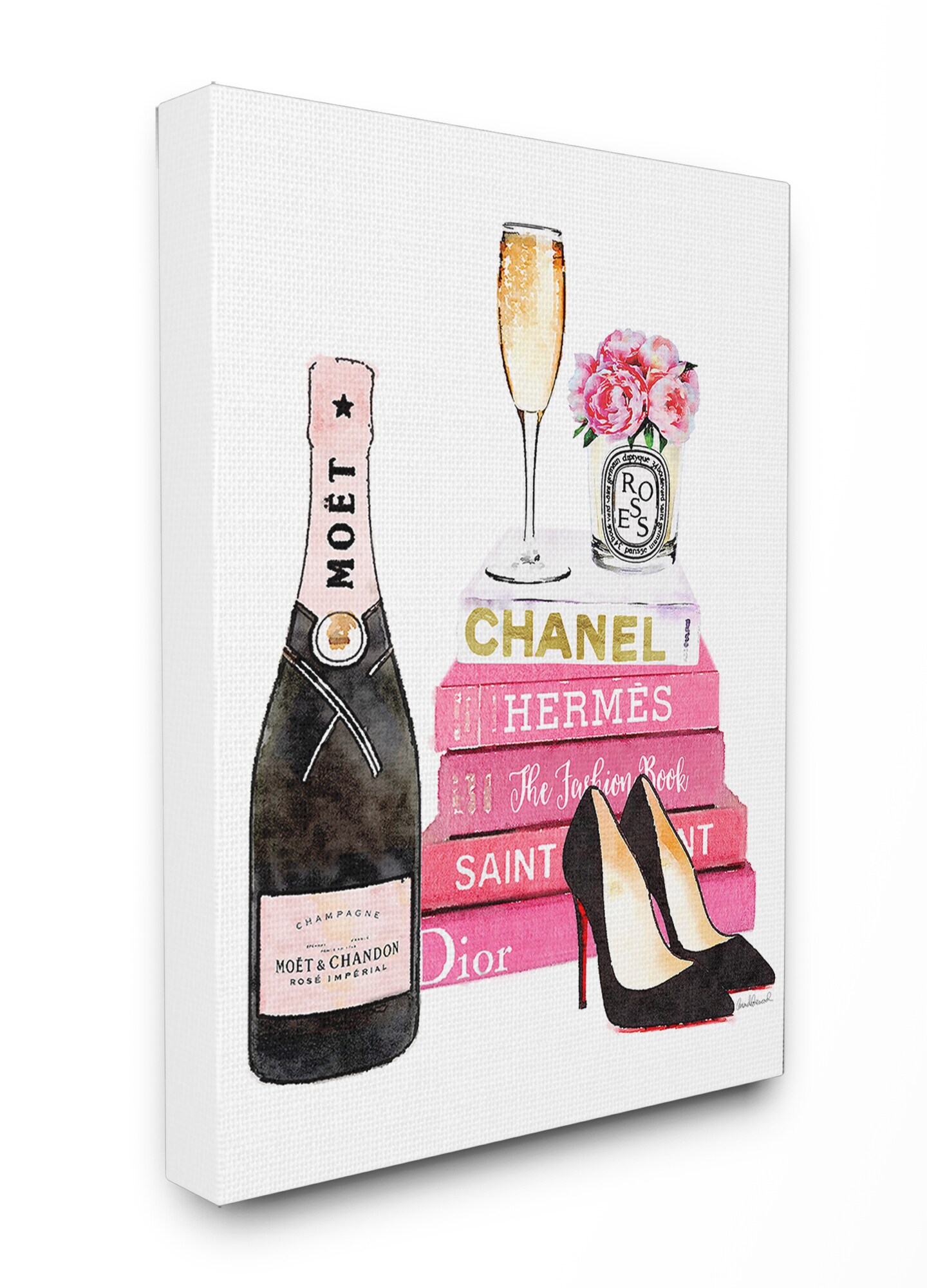 The Stupell Home Decor Collection Glam Fashion Champagne Bottles