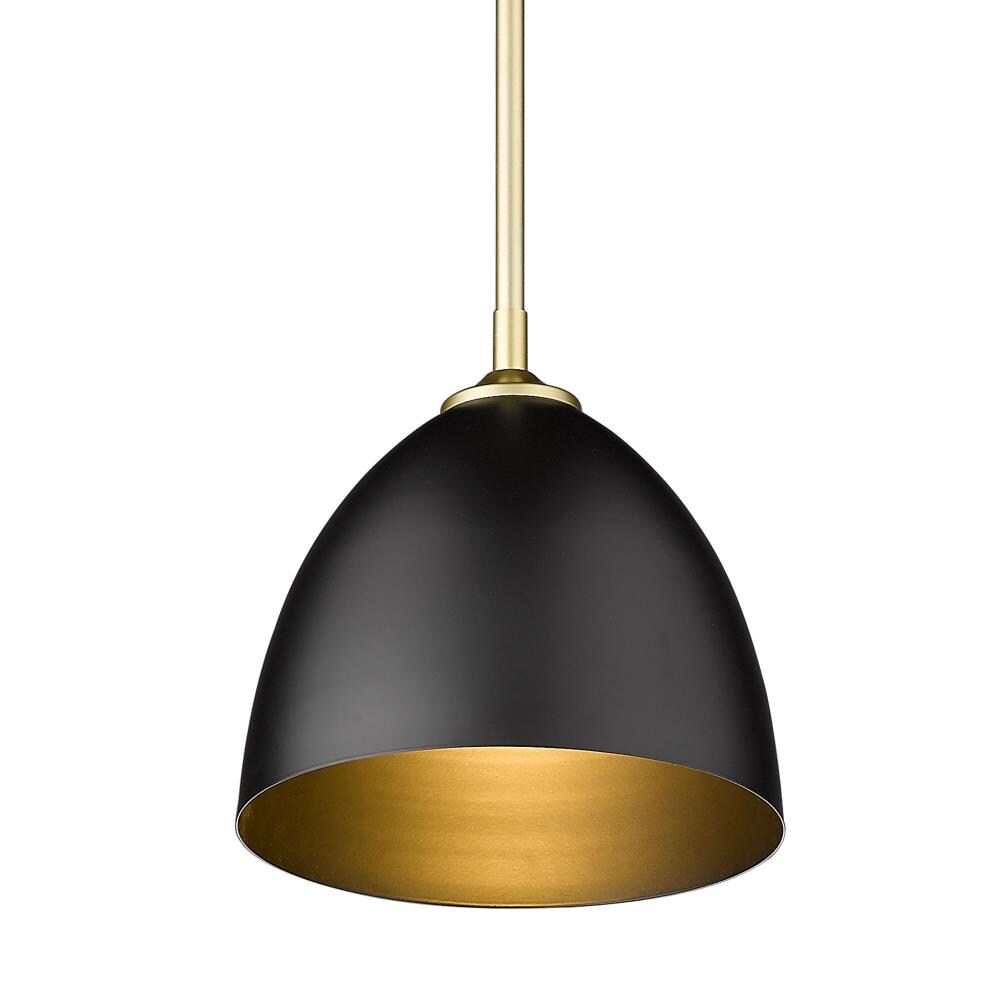 Zoey 9" Modern Industrial Gold Dome Pendant Light