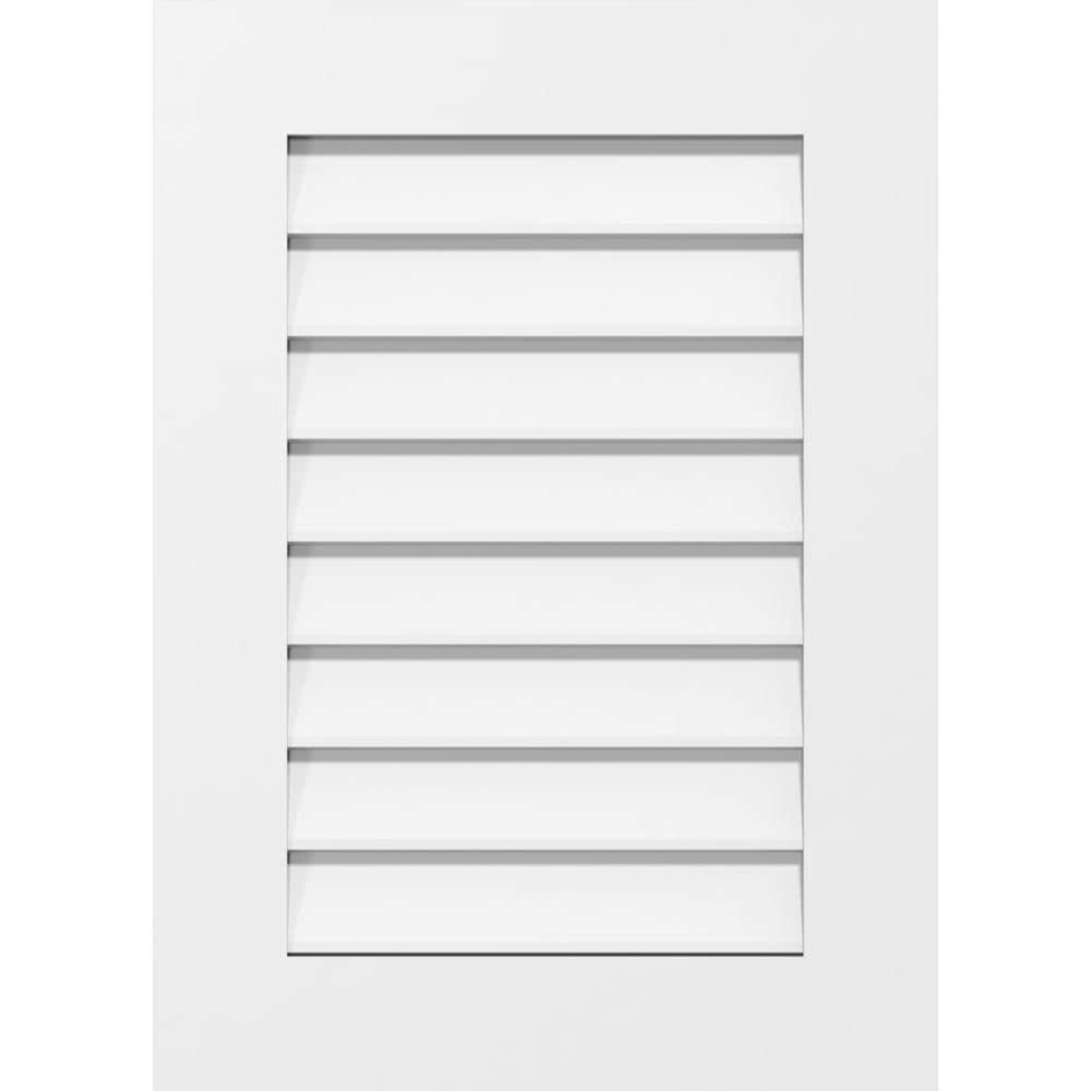 Ekena Millwork GVPVE20X3601SN 20-Inches x 36-Inches Off-white Rectangle PVC Gable Louver Vent