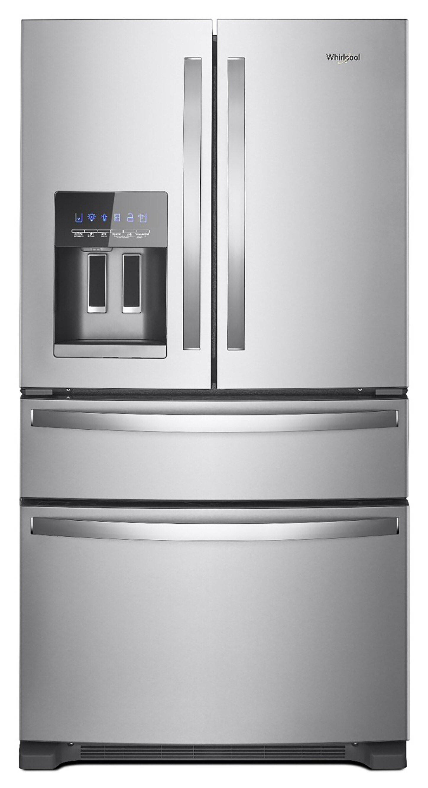 Whirlpool 24.5-cu ft 4-Door French Door Refrigerator with Ice Maker, Water and Ice Dispenser (Stainless Steel) ENERGY STAR