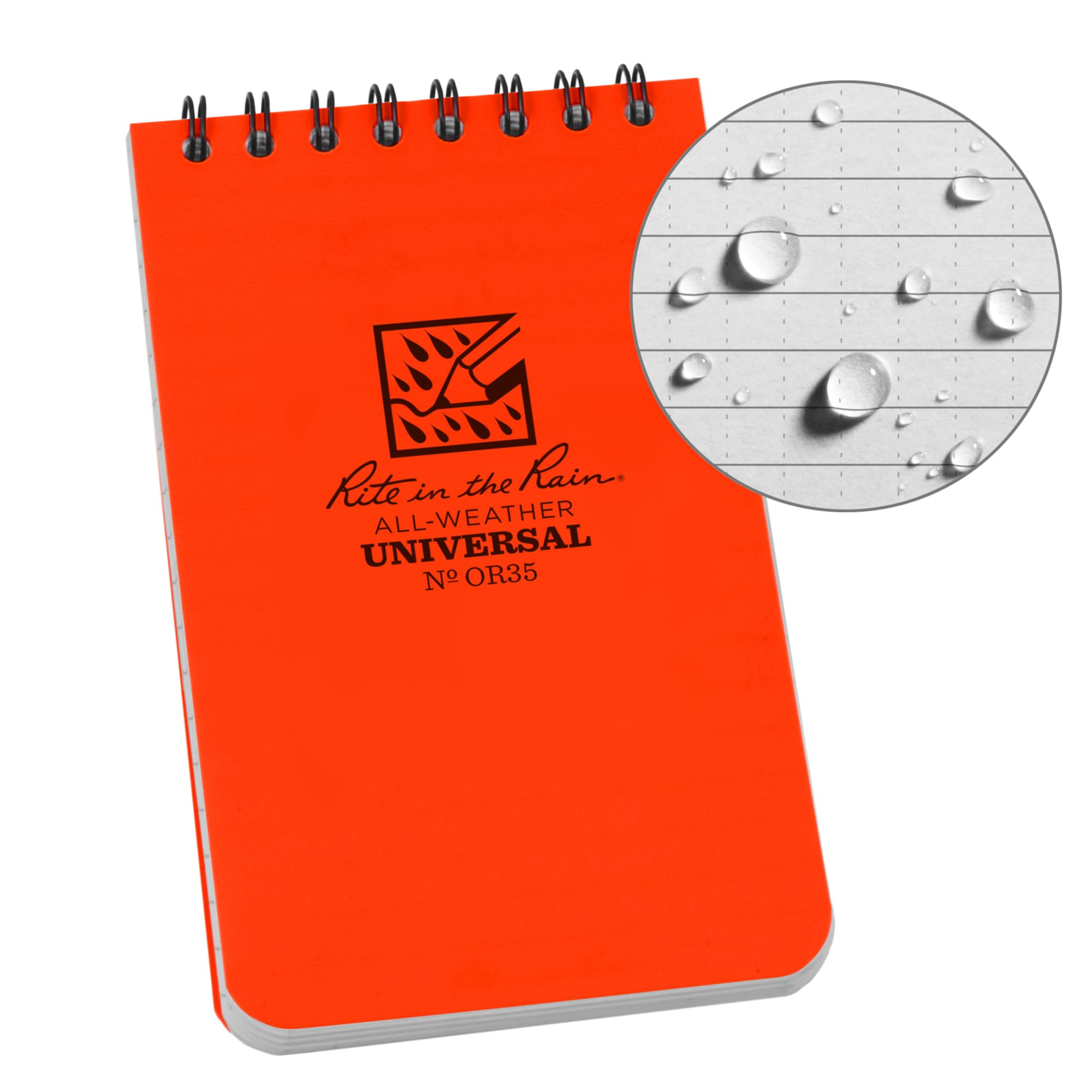 Rite in the Rain Durable Orange Spiral Notepad - All-Weather Paper, 100  Pages, Impact-Resistant Binding in the Notebooks & Notepads department at