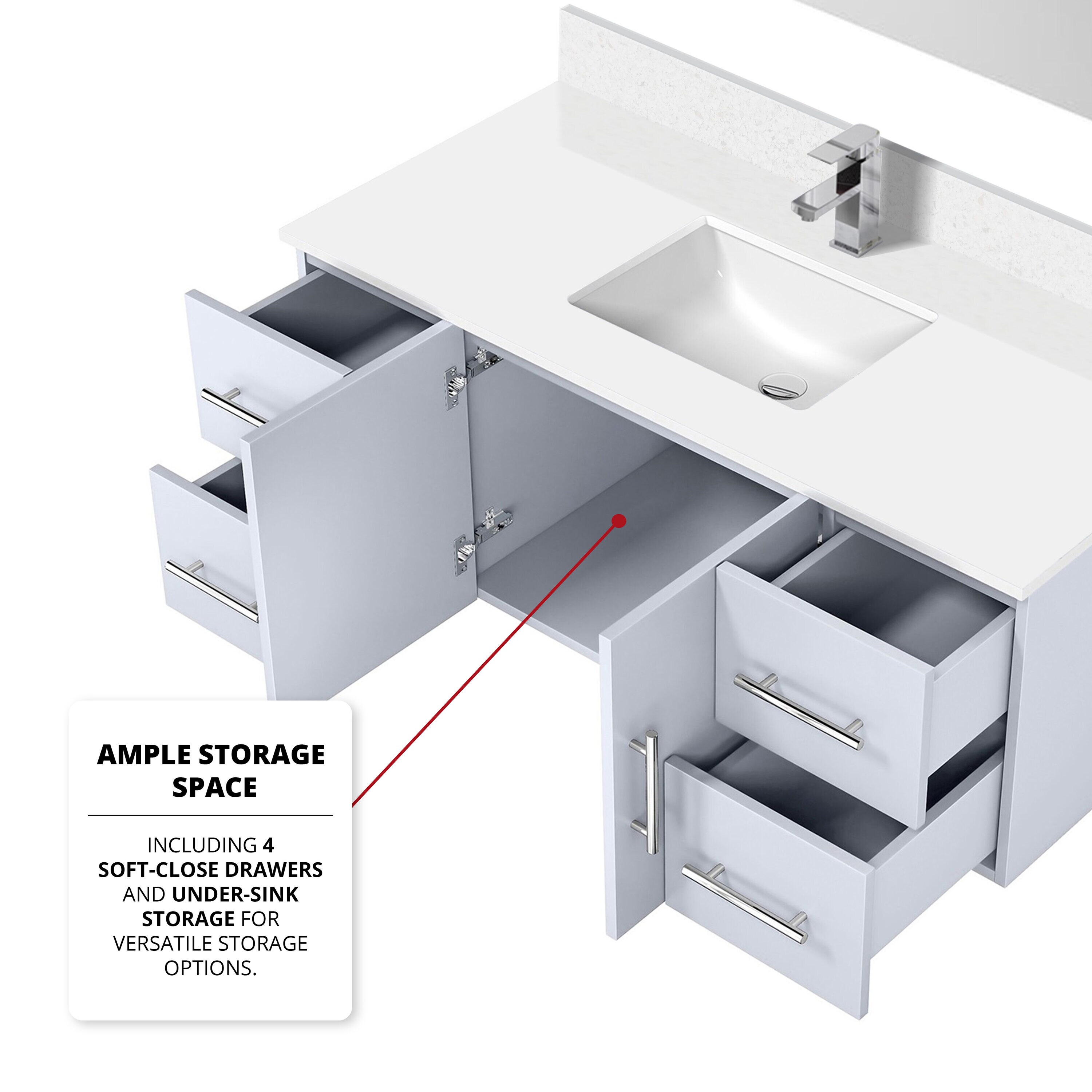Lexora LG192248DMDSLM48 Bath-Vanity-Combo - View #8